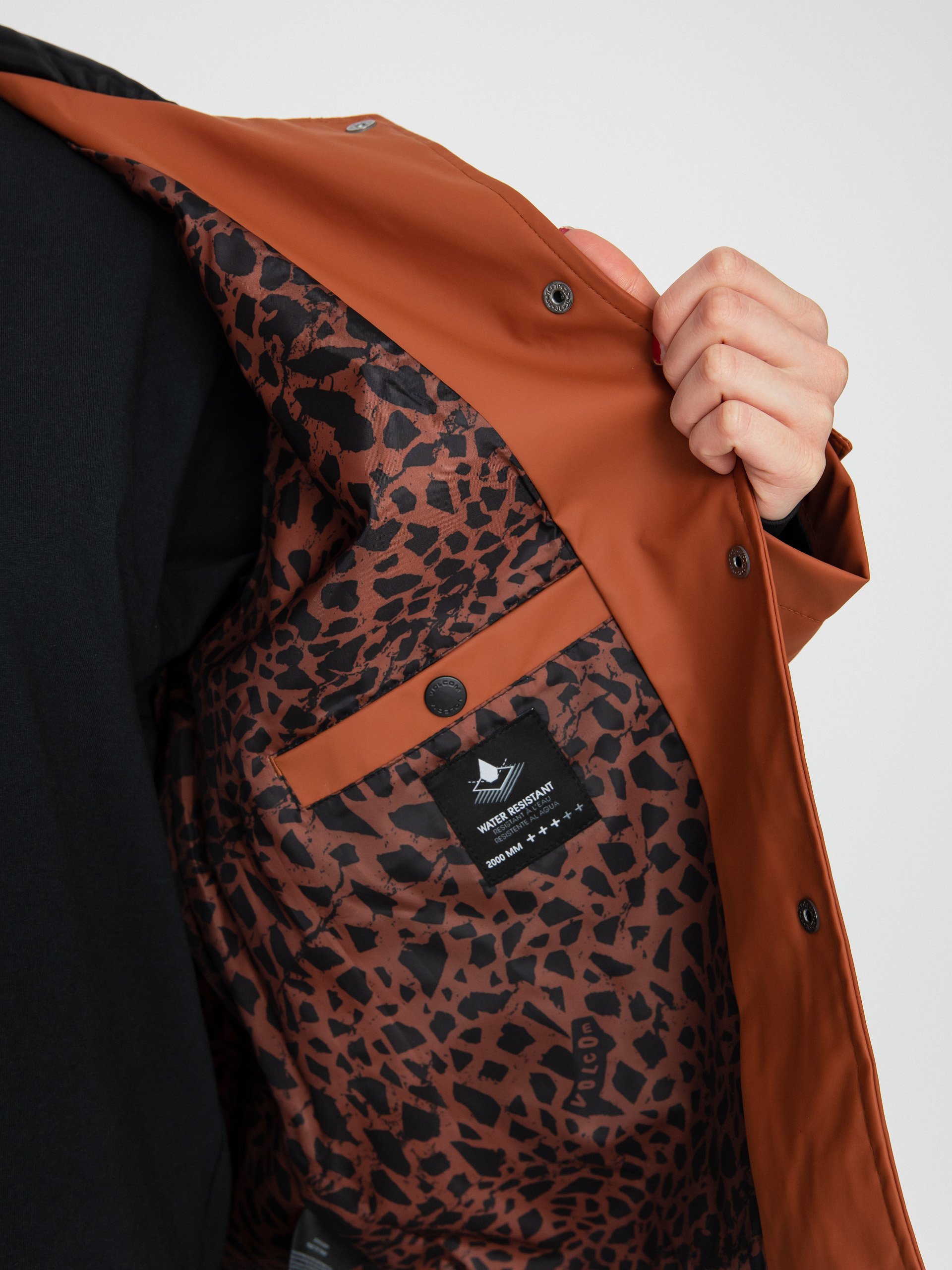 Kurtka Volcom Sprain Dead Raincoat Wmn (dark clay)