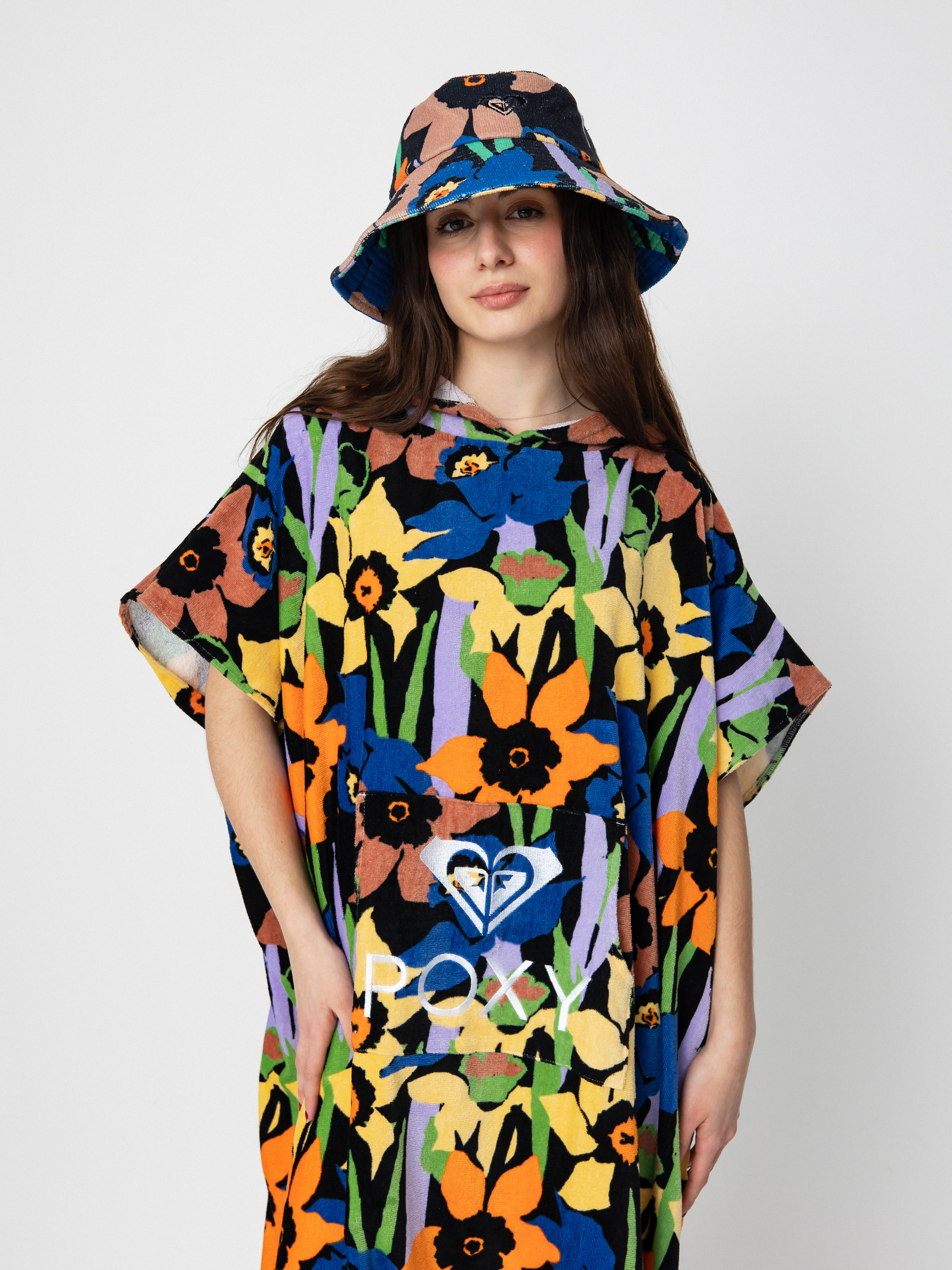 Ręcznik z kapturem Roxy Stay Magical Wmn (anthracite flower jammin)