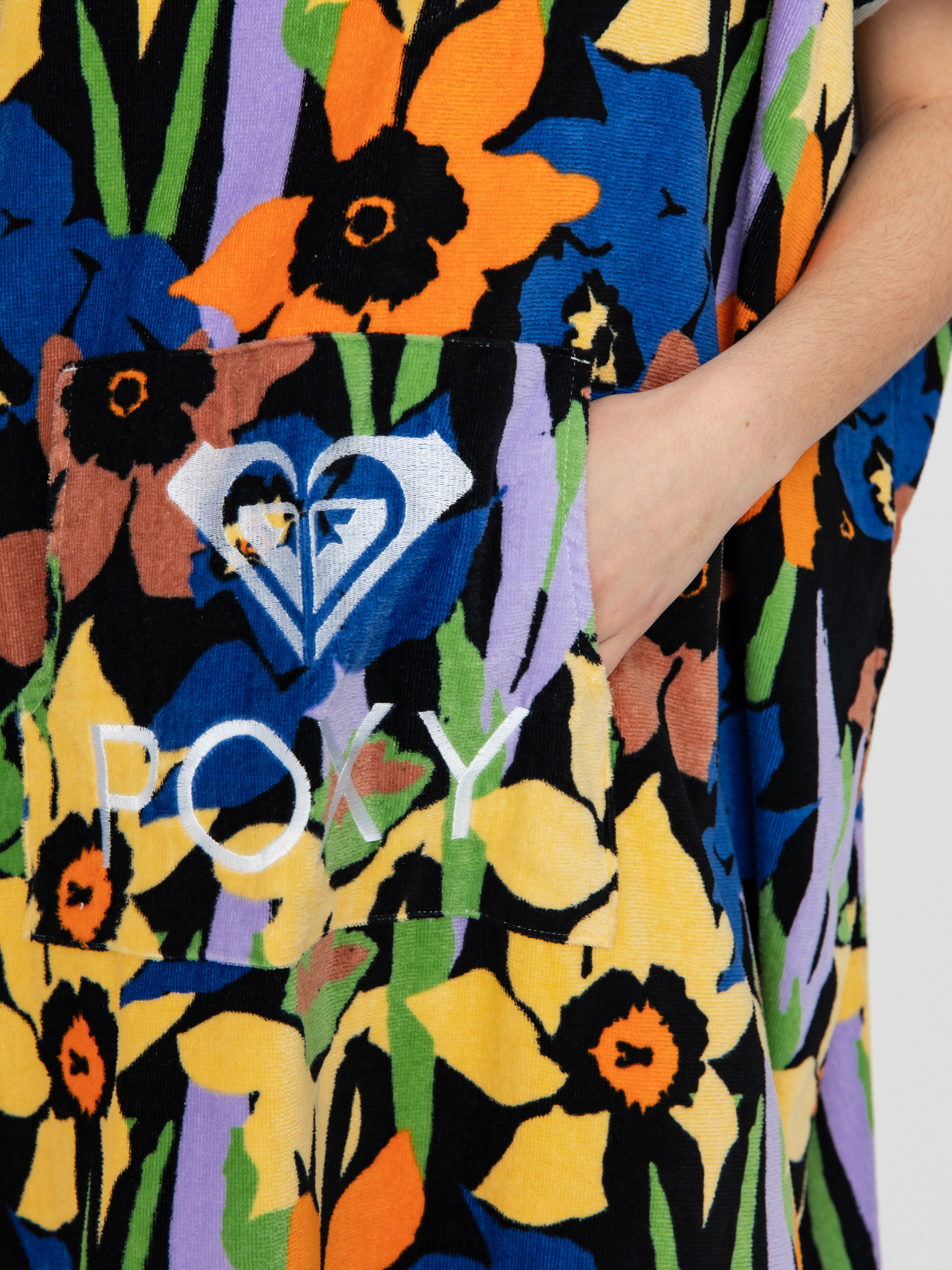 Ręcznik z kapturem Roxy Stay Magical Wmn (anthracite flower jammin)