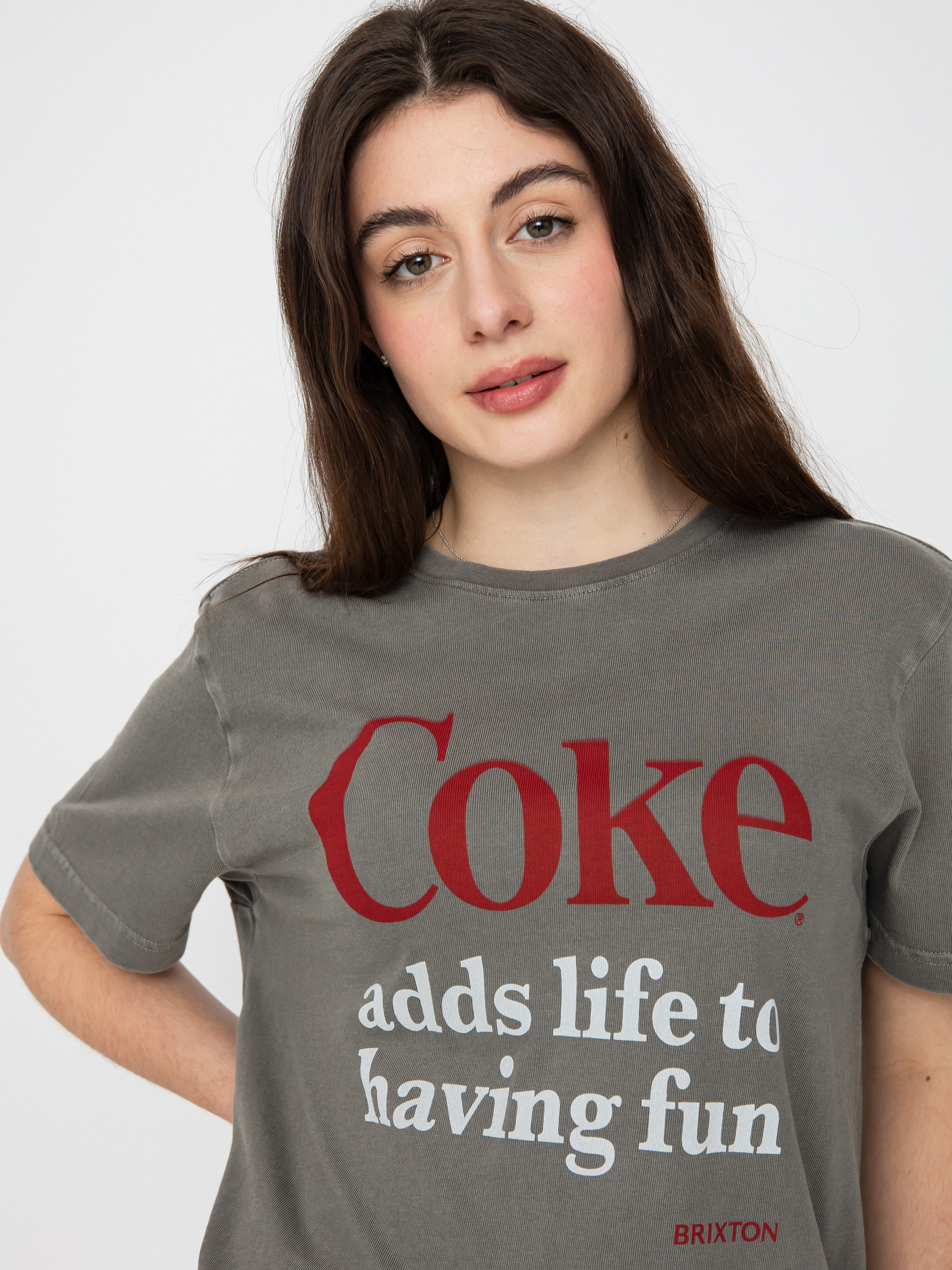 T-shirt Brixton Coca-Cola Having Fun Vintage Wmn (washedblack)