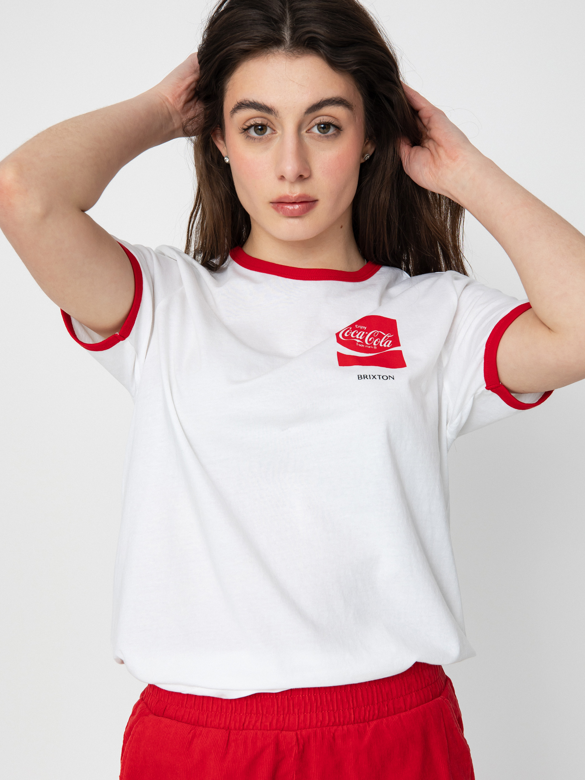T-shirt Brixton Coca-Cola Good Day Ringer Wmn (white)