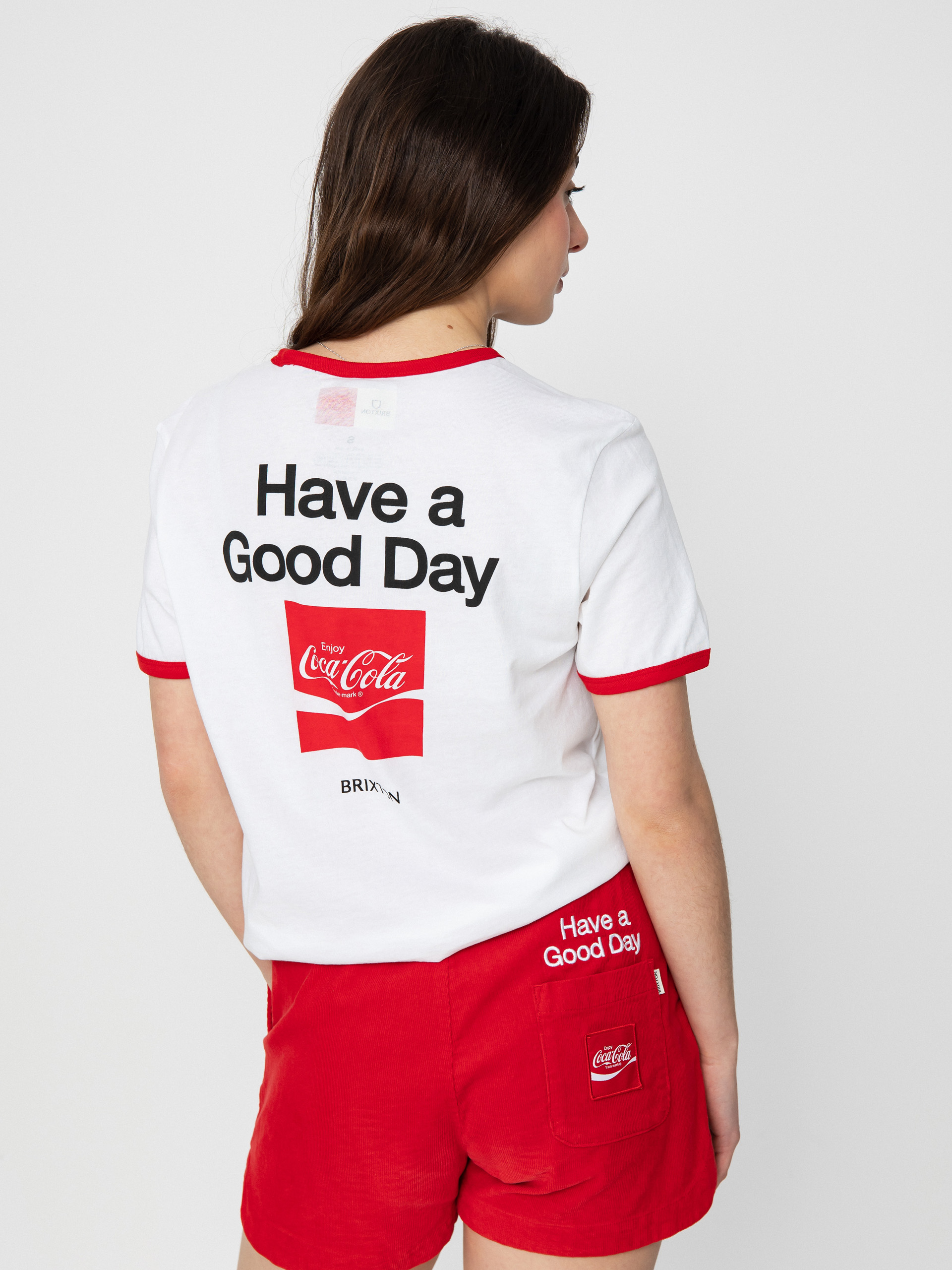 T-shirt Brixton Coca-Cola Good Day Ringer Wmn (white)