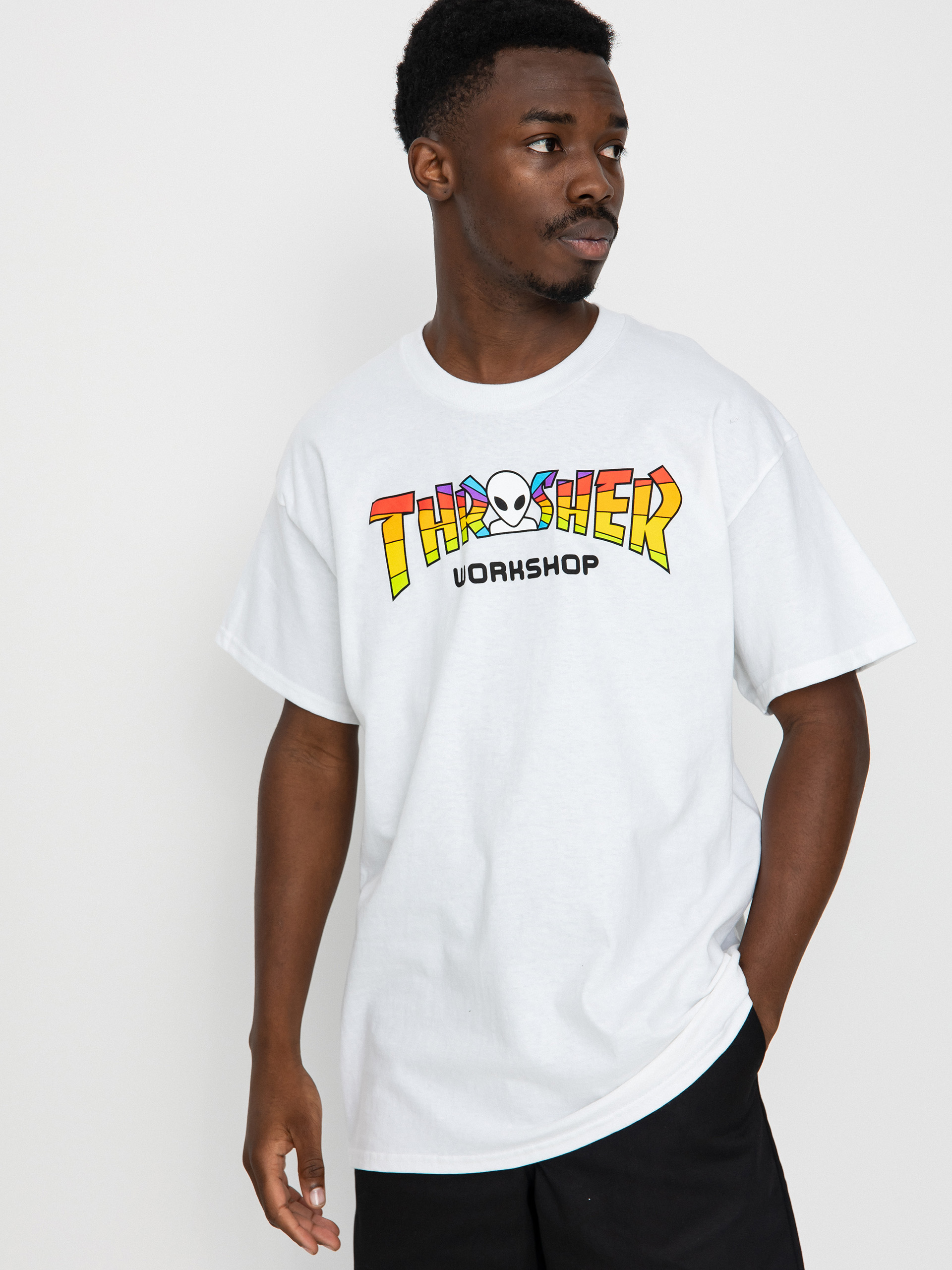 T-shirt Thrasher X Alien Workshop Spectrum (white)