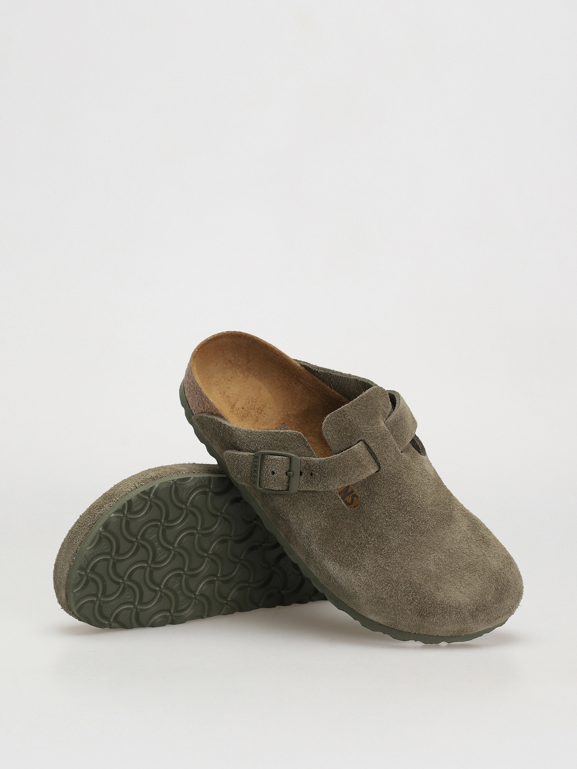 Klapki Birkenstock Boston Suede Narrow Wmn (modern suede thyme)
