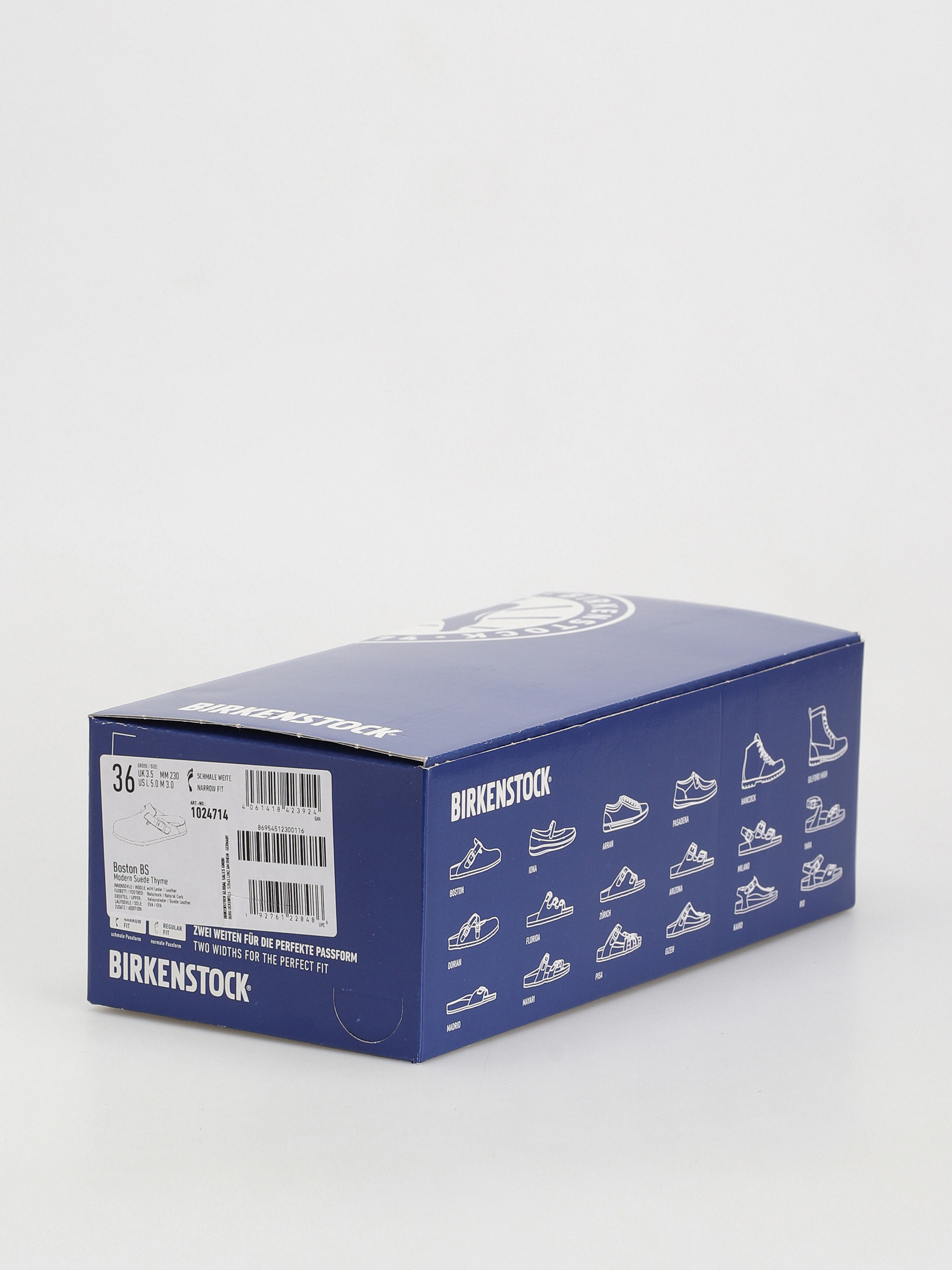 Klapki Birkenstock Boston Suede Narrow Wmn (modern suede thyme)