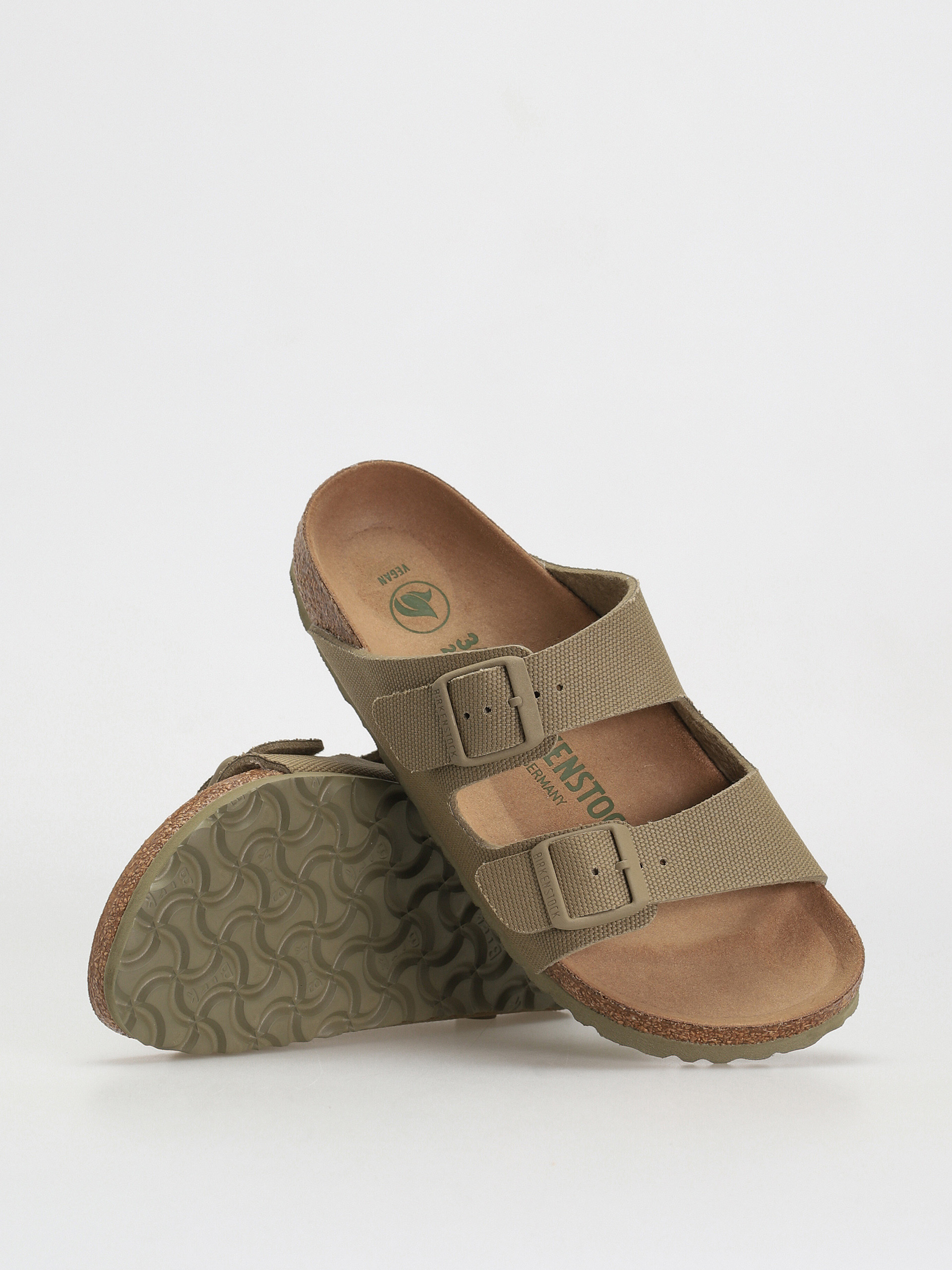 Klapki Birkenstock Arizona Canvas Vegan Narrow Wmn (faded khaki)