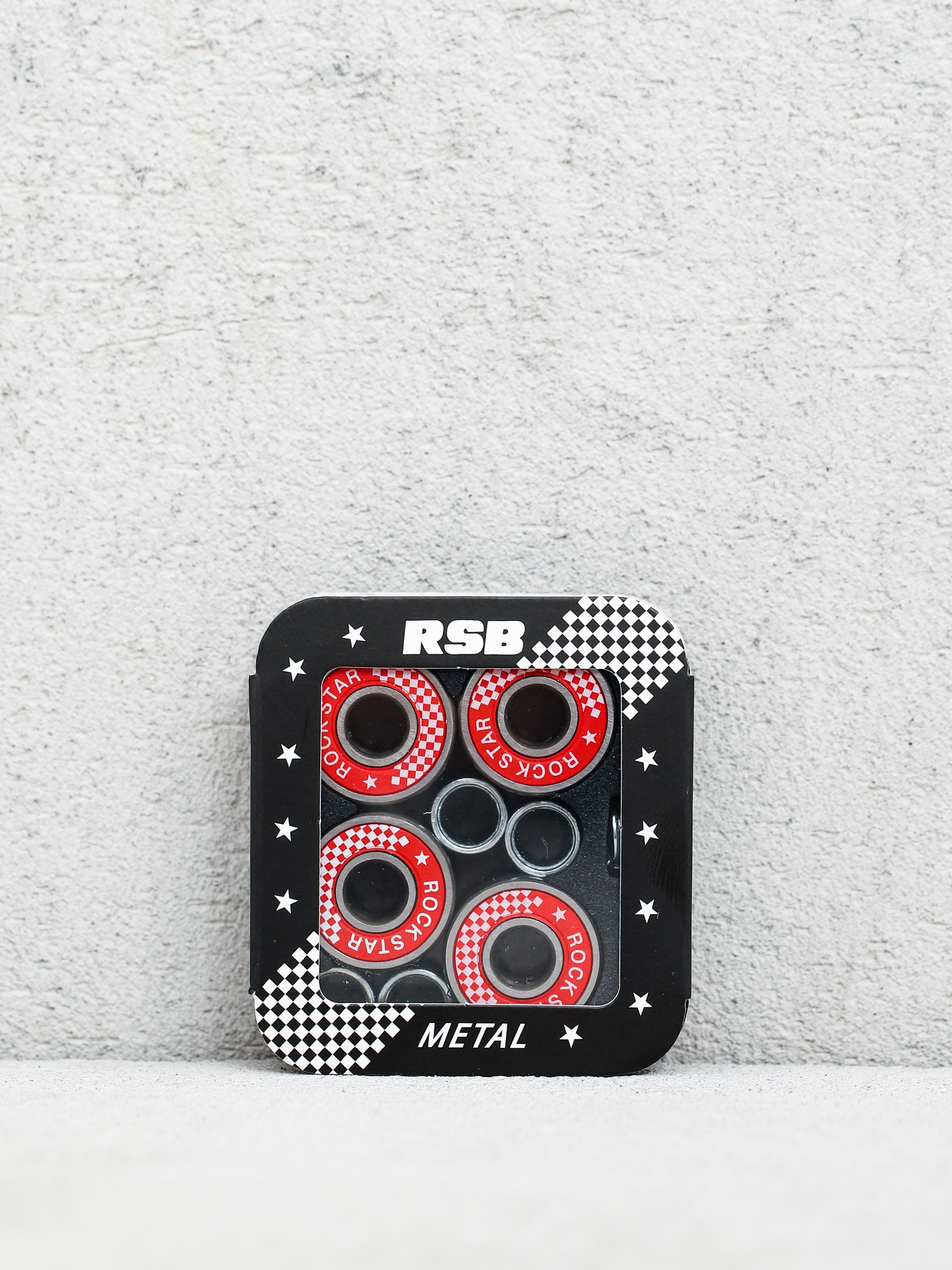 Łożyska Rock Star Bearings 8 Pack Abec 9 Metal Ball Bearings (black/red)