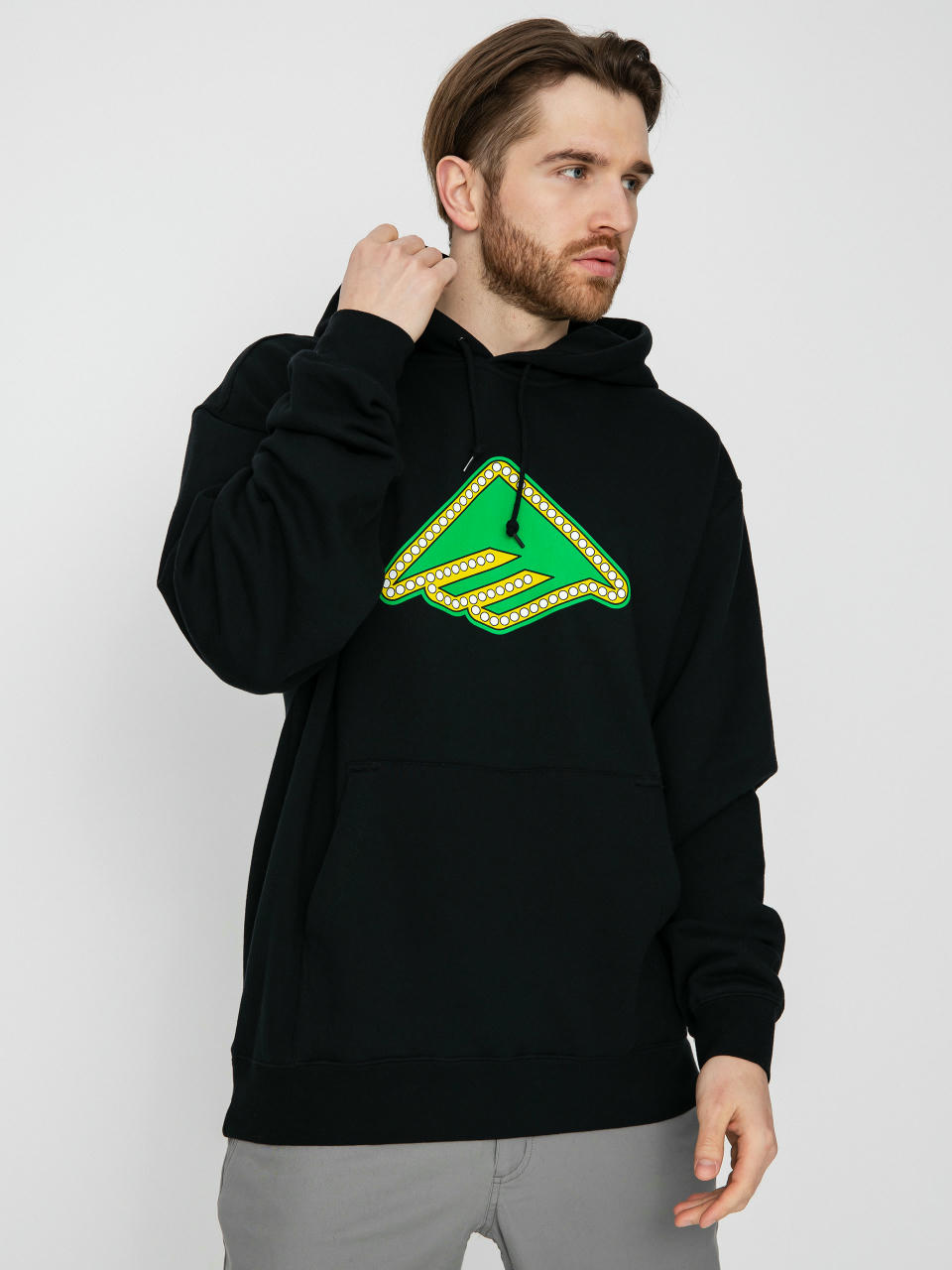 Bluza z kapturem Emerica Shake Junt Triangle Lights HD (black)