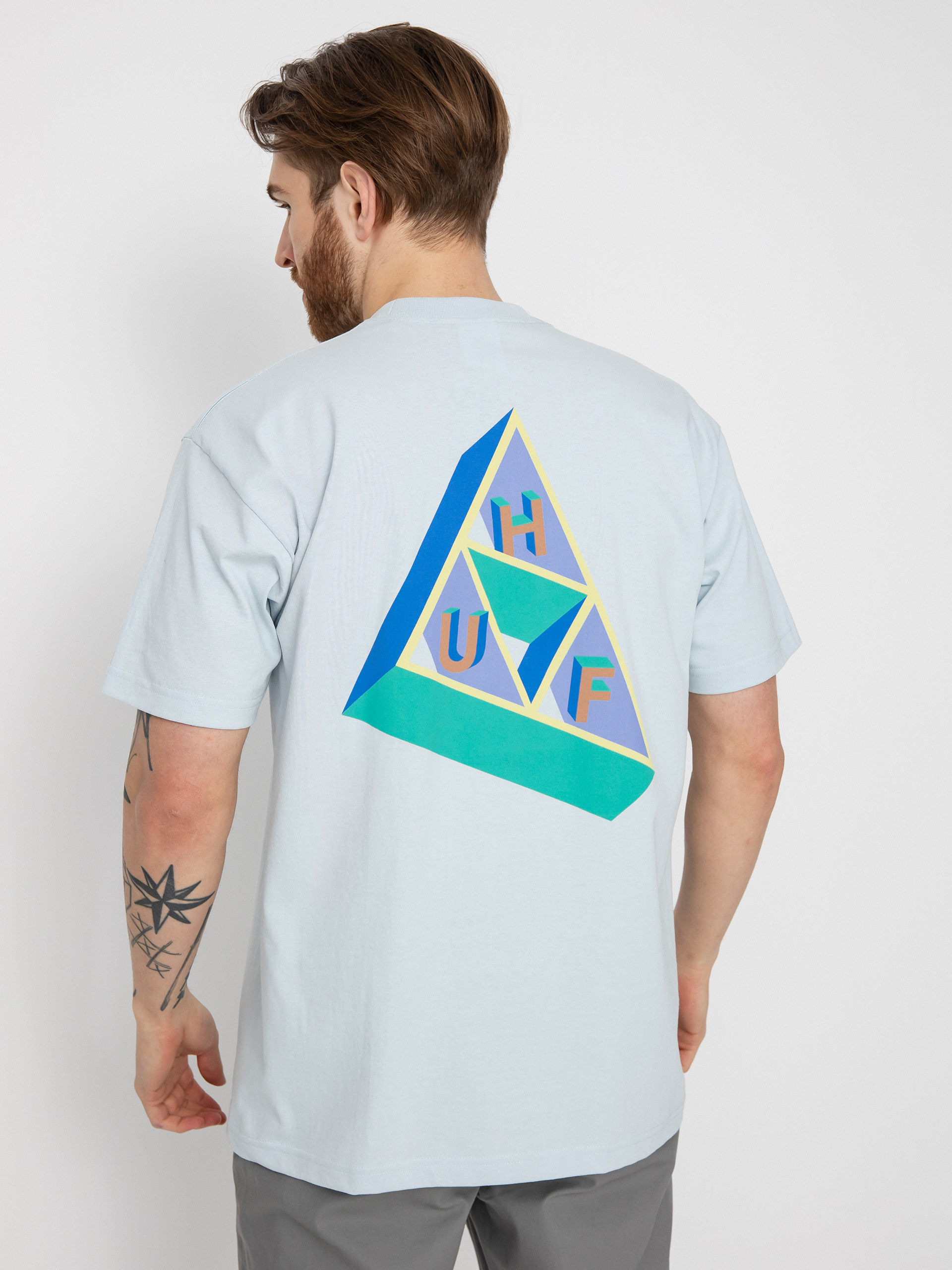 T-shirt HUF Based Triple Triangle (sky)