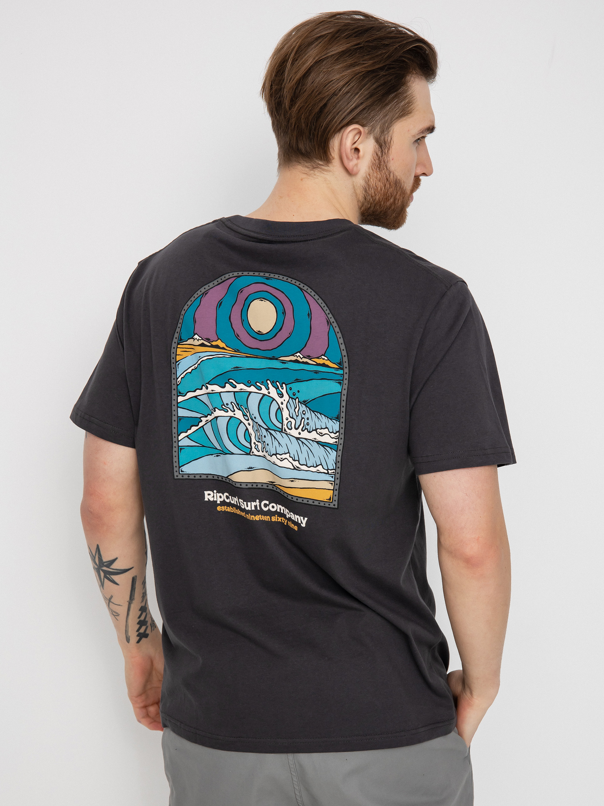 T-shirt Rip Curl Blazed And Tubed (washed black)