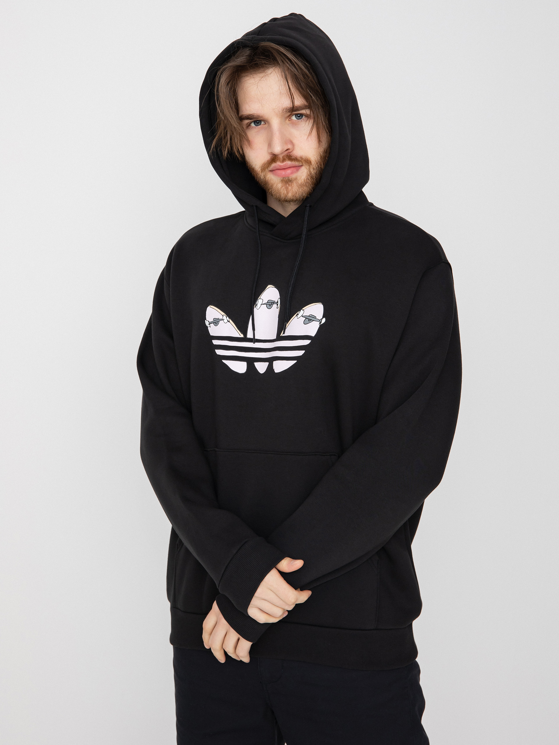 Bluza z kapturem adidas H Jones HD (black/almpnk)