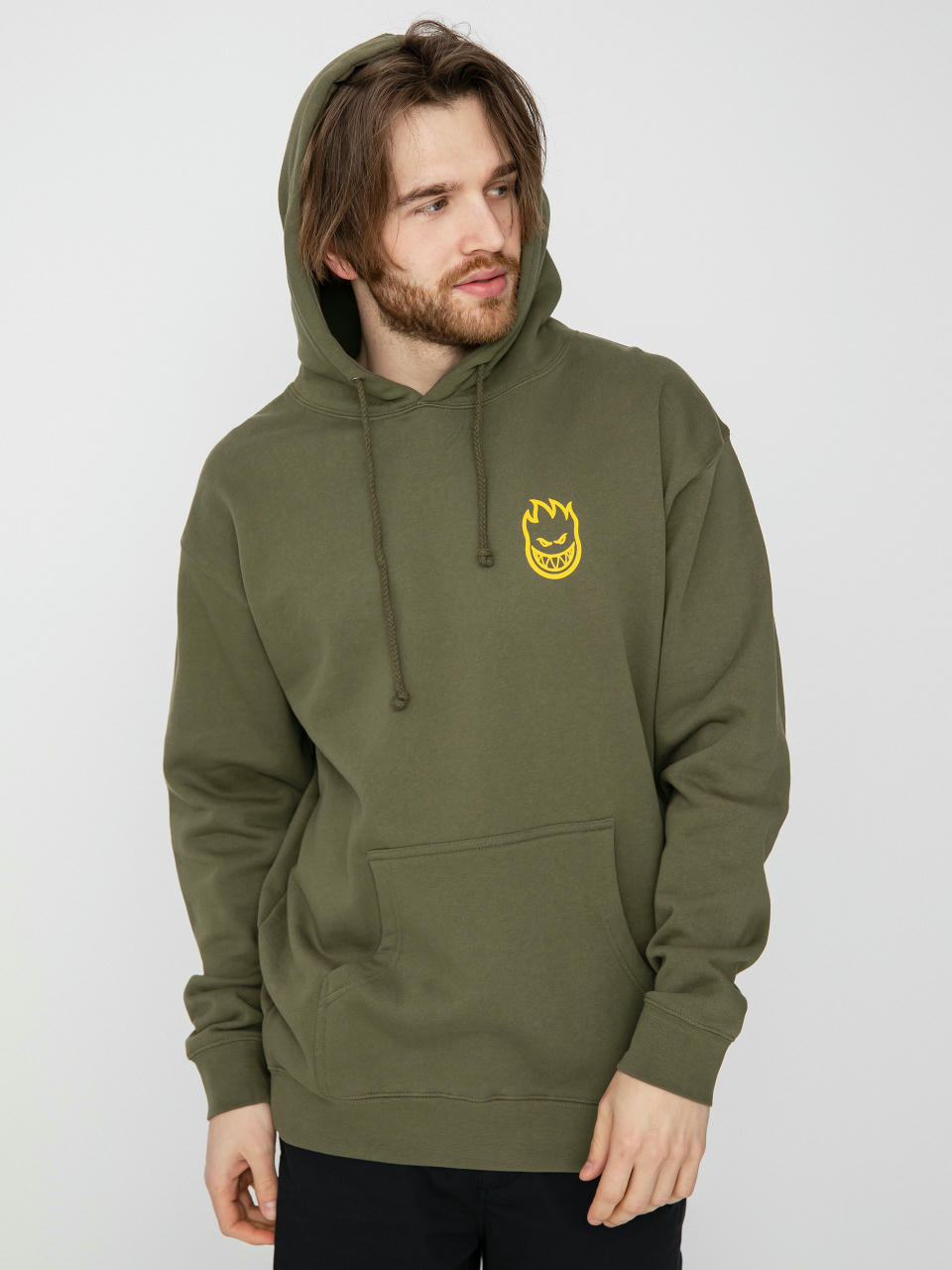 Bluza z kapturem Spitfire Clsc Vortex HD (army/gold)