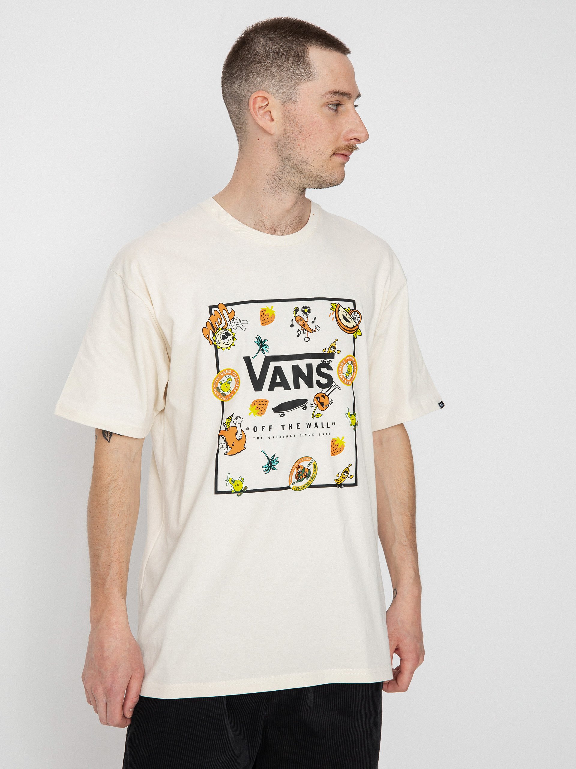 T-shirt Vans Classic Print Box (antique wht/blk/waterfall)