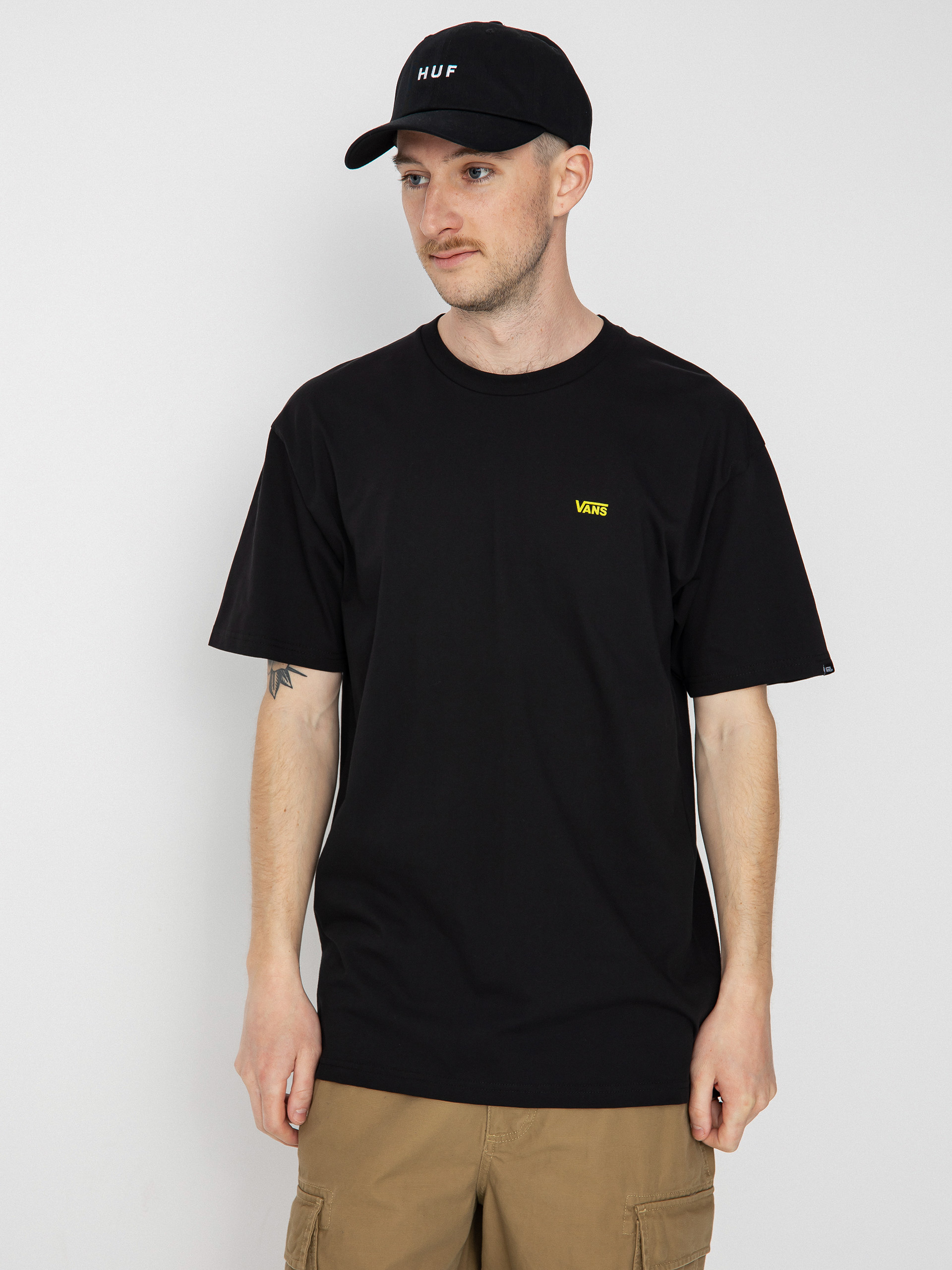 T-shirt Vans Left Chest Logo (black/evening primruniwe)