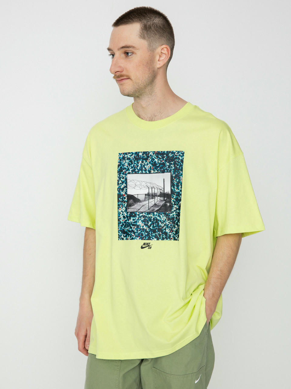 T-shirt Nike SB Skatespot (lt lemon twist)