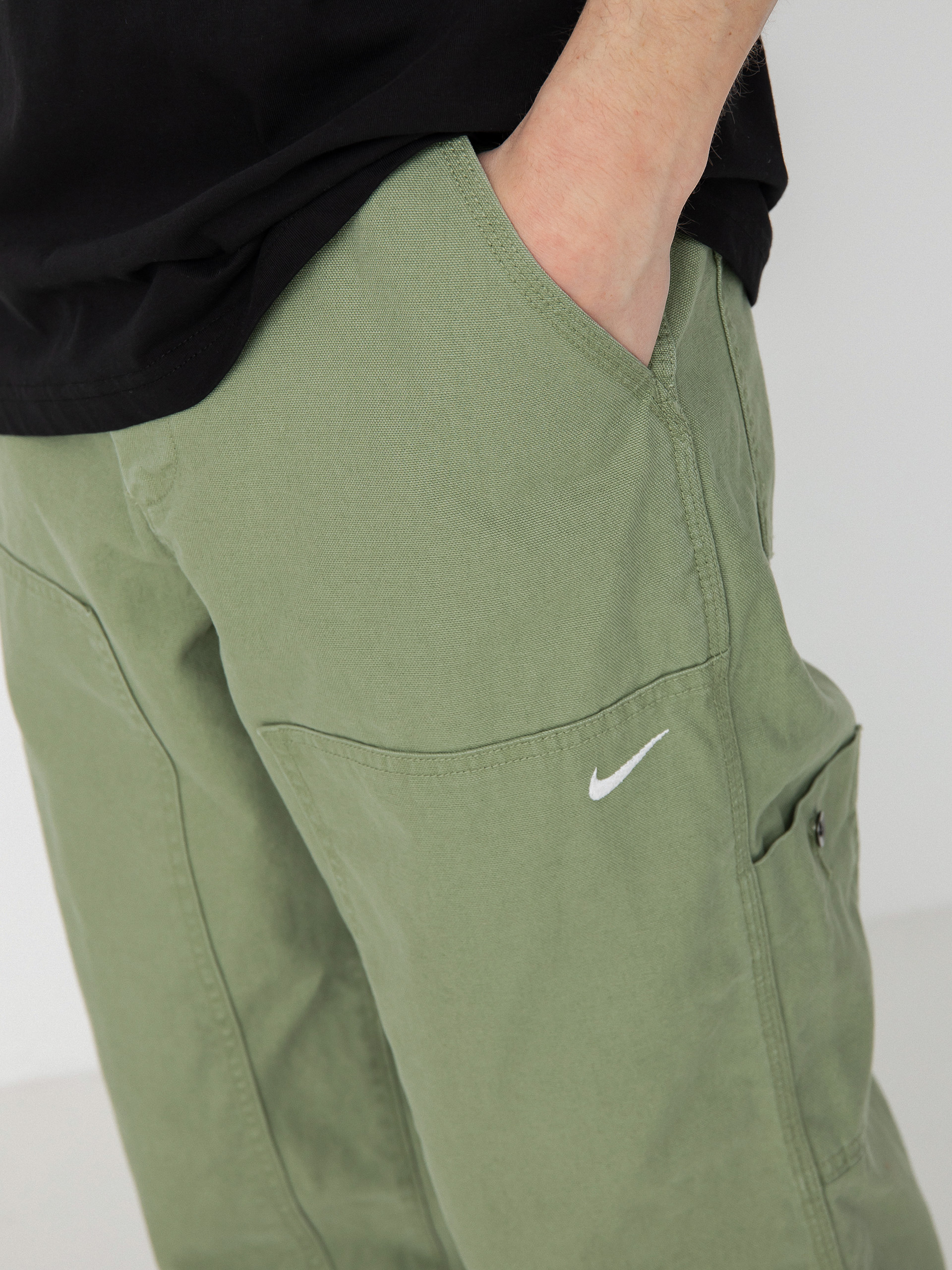 Spodnie Nike SB NL Double Panel - zielony (oil green/white)