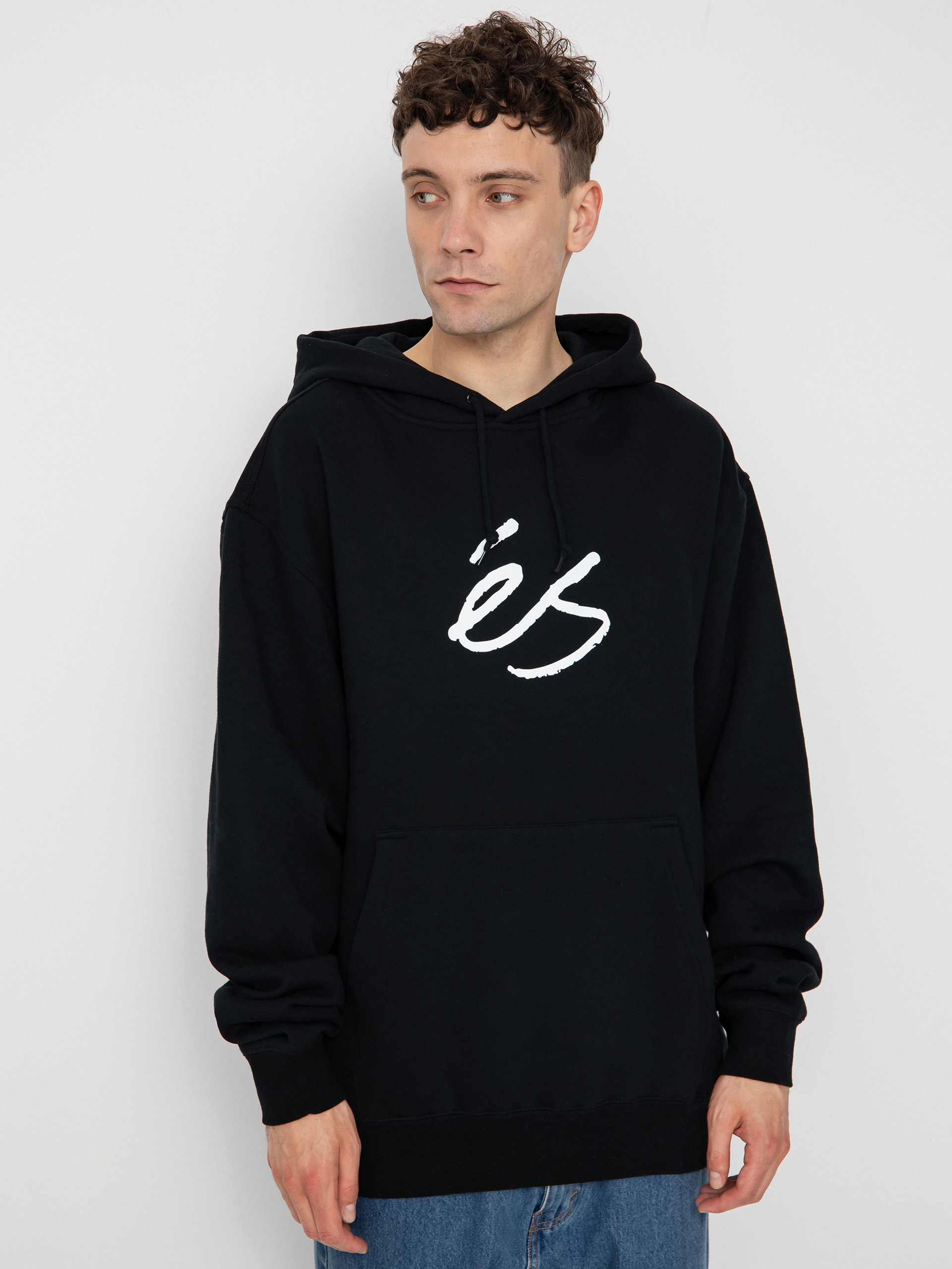 Bluza z kapturem eS Script HD (black/white)