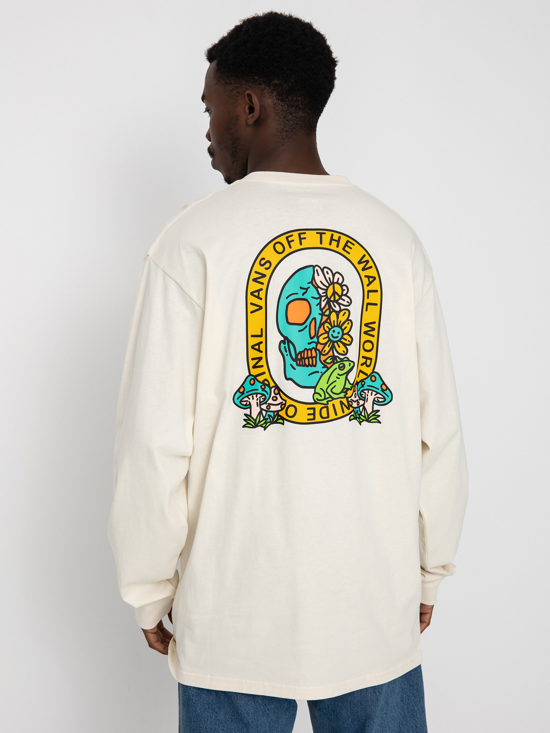 Longsleeve Vans Trippy Skull (antique white)