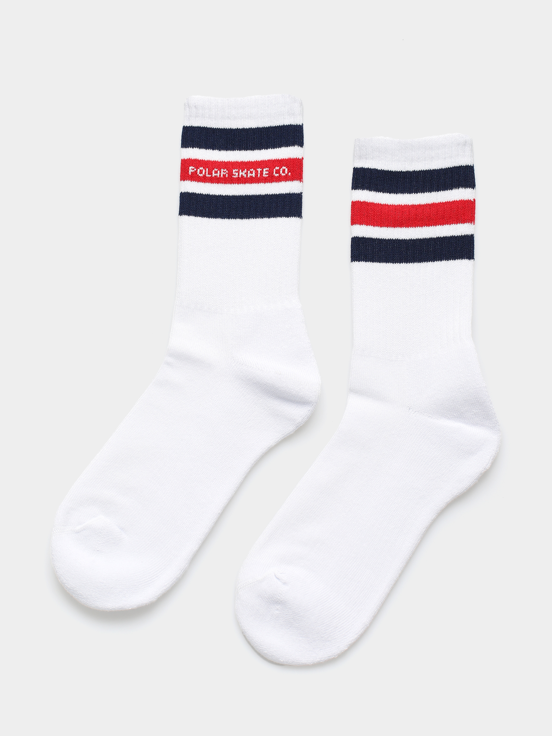 Skarpetki Polar Skate Fat Stripe (white/navy/red)