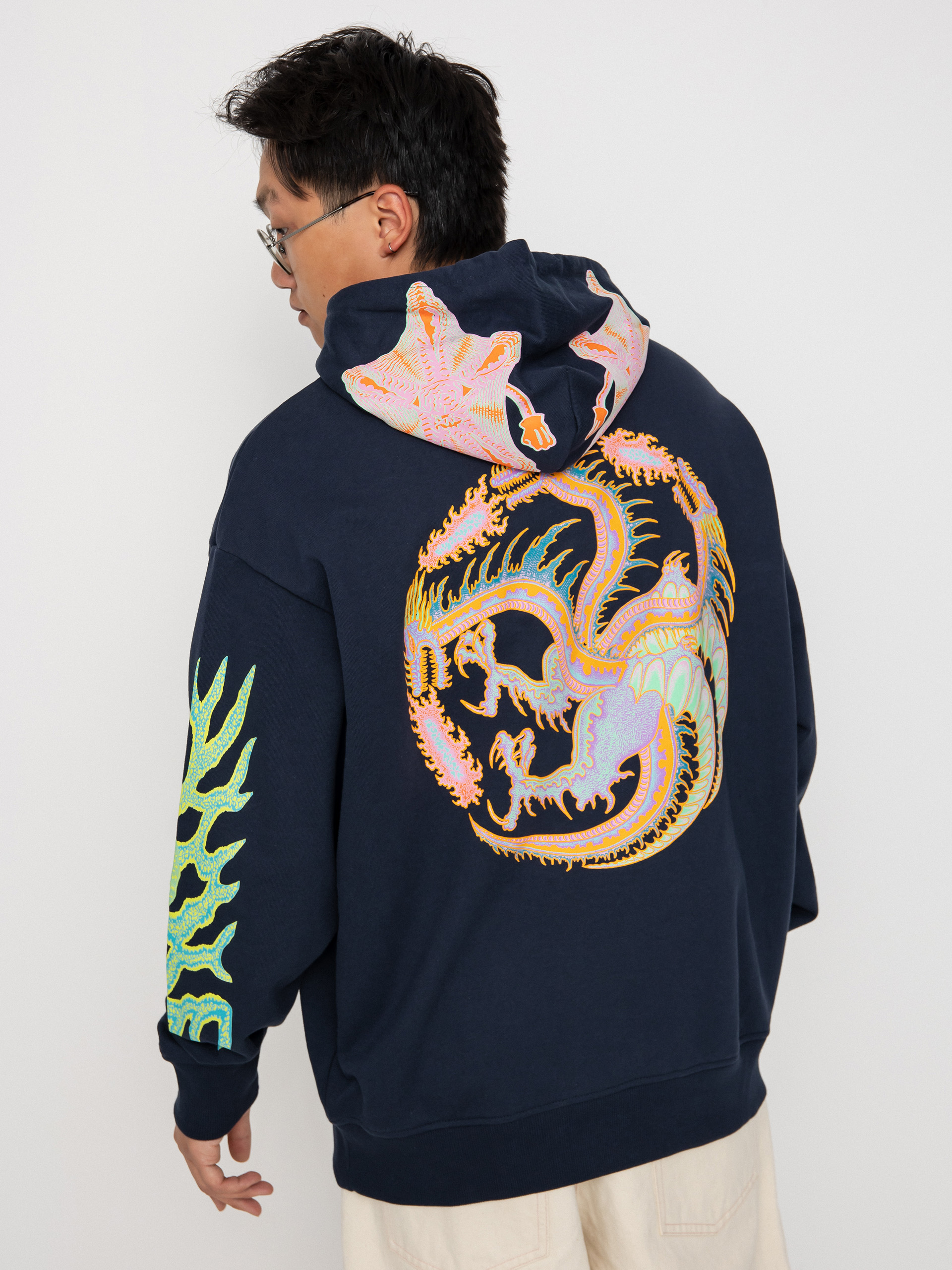 Bluza z kapturem Element Headed Dragon HD (eclipse navy)
