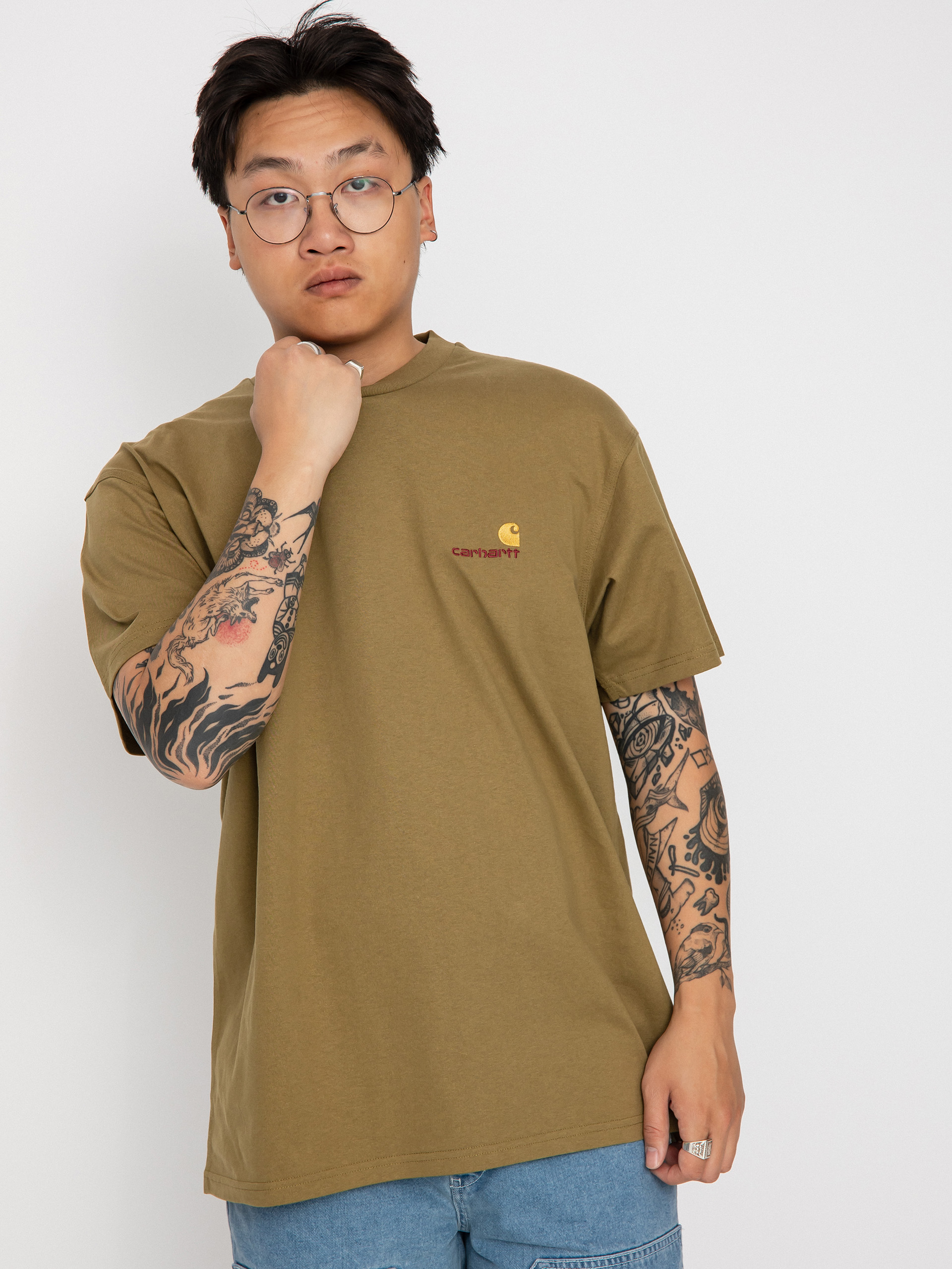 T-shirt Carhartt WIP American Script (larch)