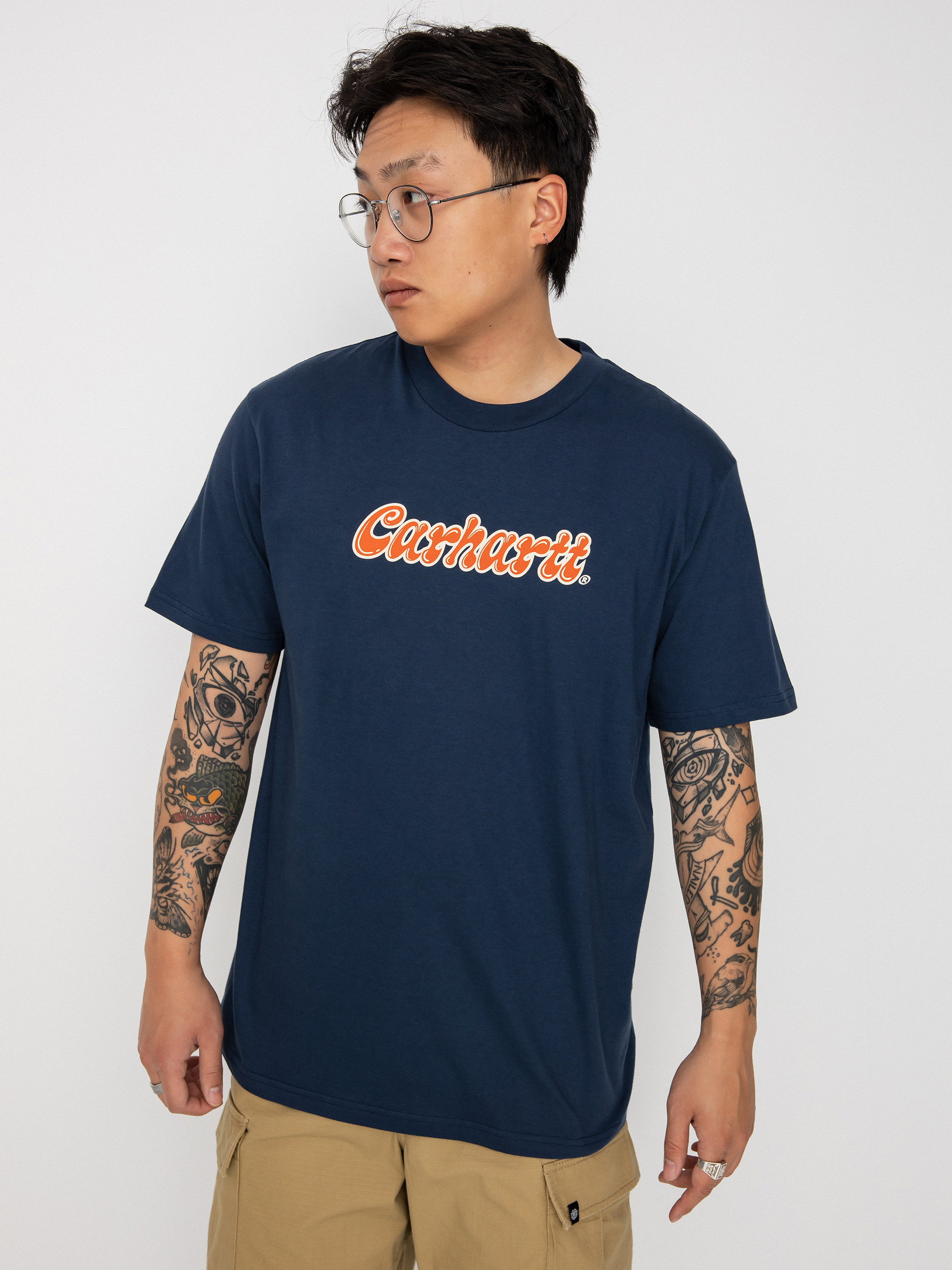 T-shirt Carhartt WIP Liquid Script (blue)
