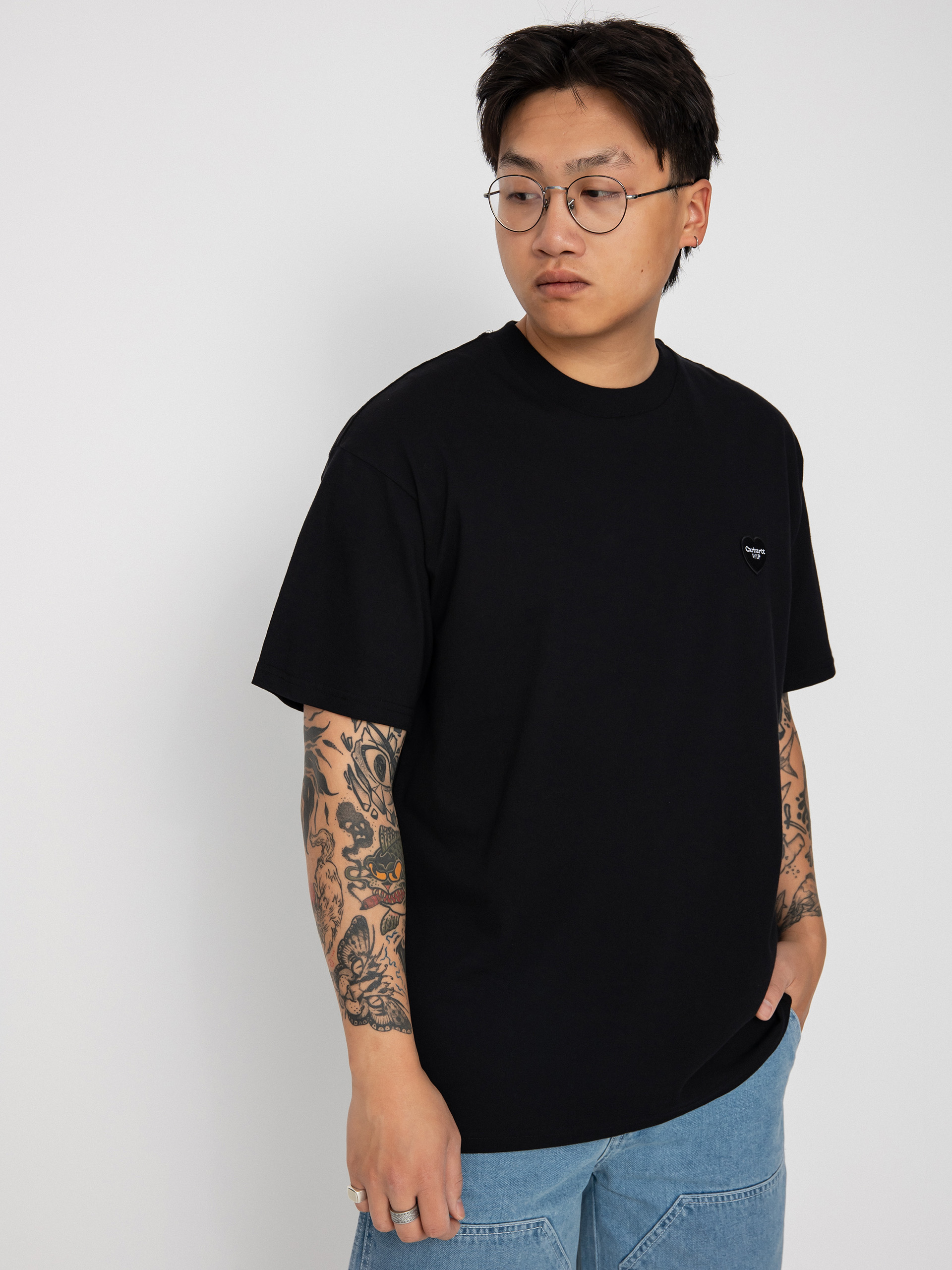 T-shirt Carhartt WIP Double Heart (black)
