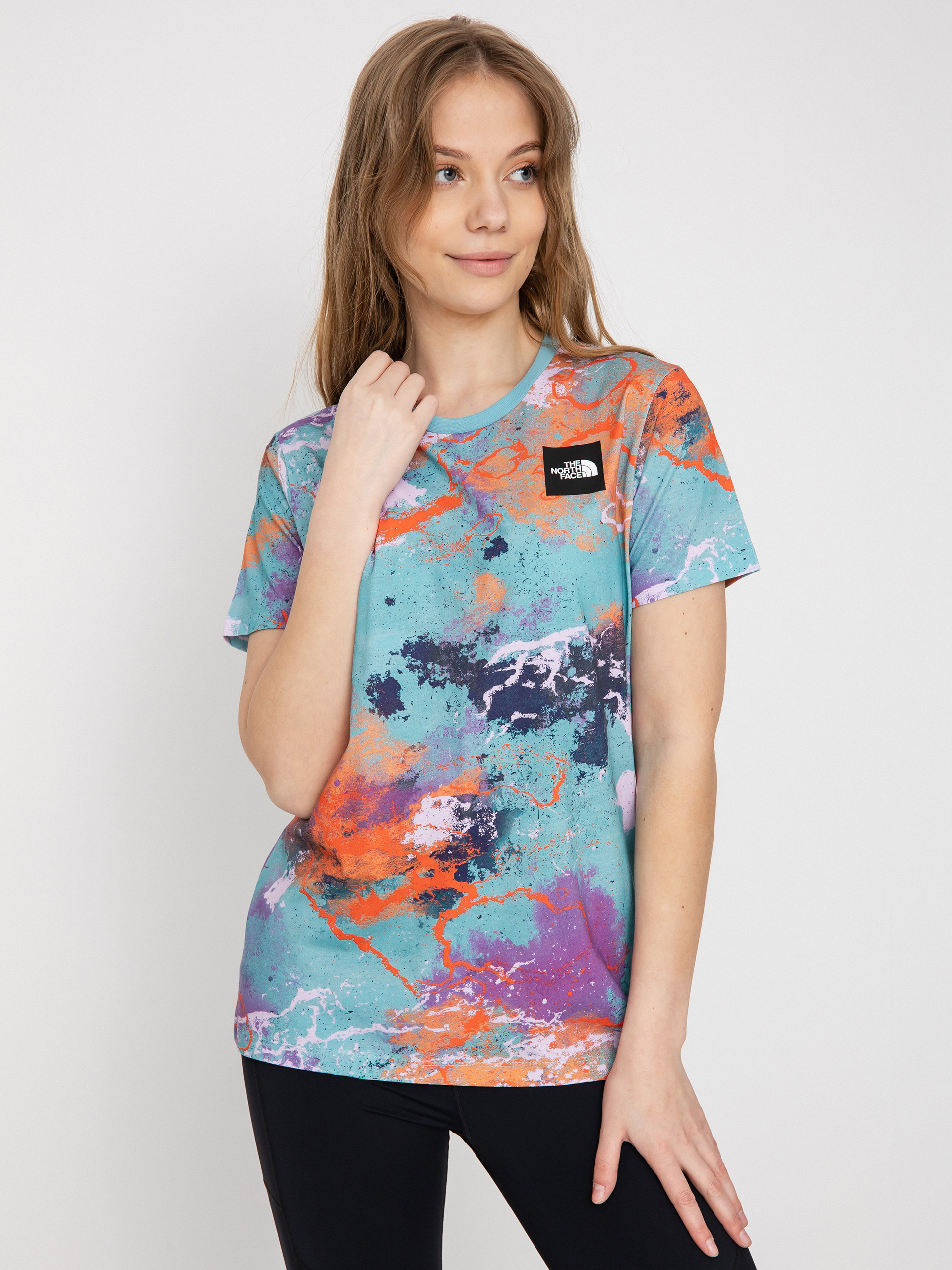 T-shirt The North Face Seasonal Fine Wmn (reef waters tnf distort print)