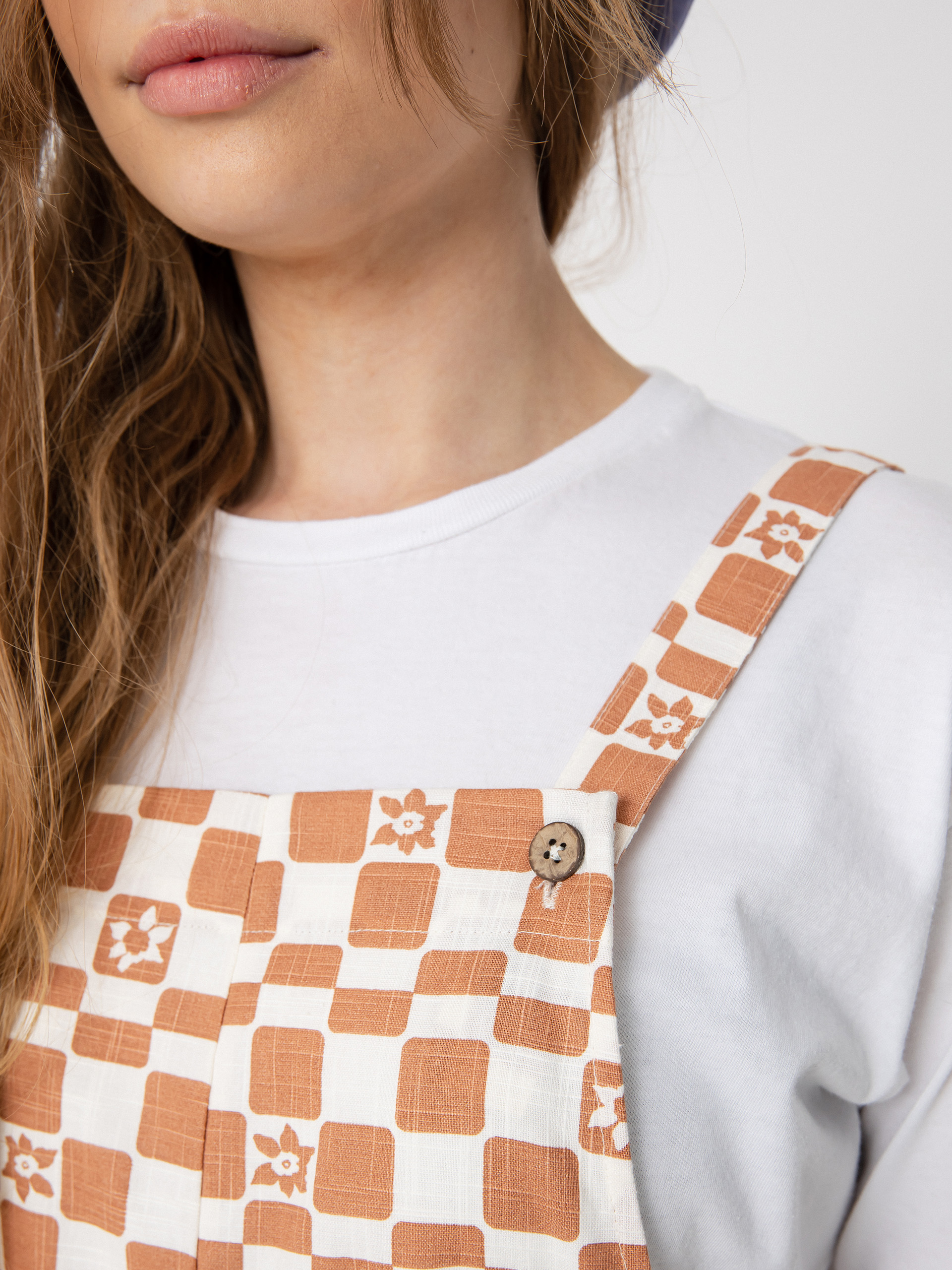 Spodnie Roxy Midnight Sky Check Wmn (snow white sol power)