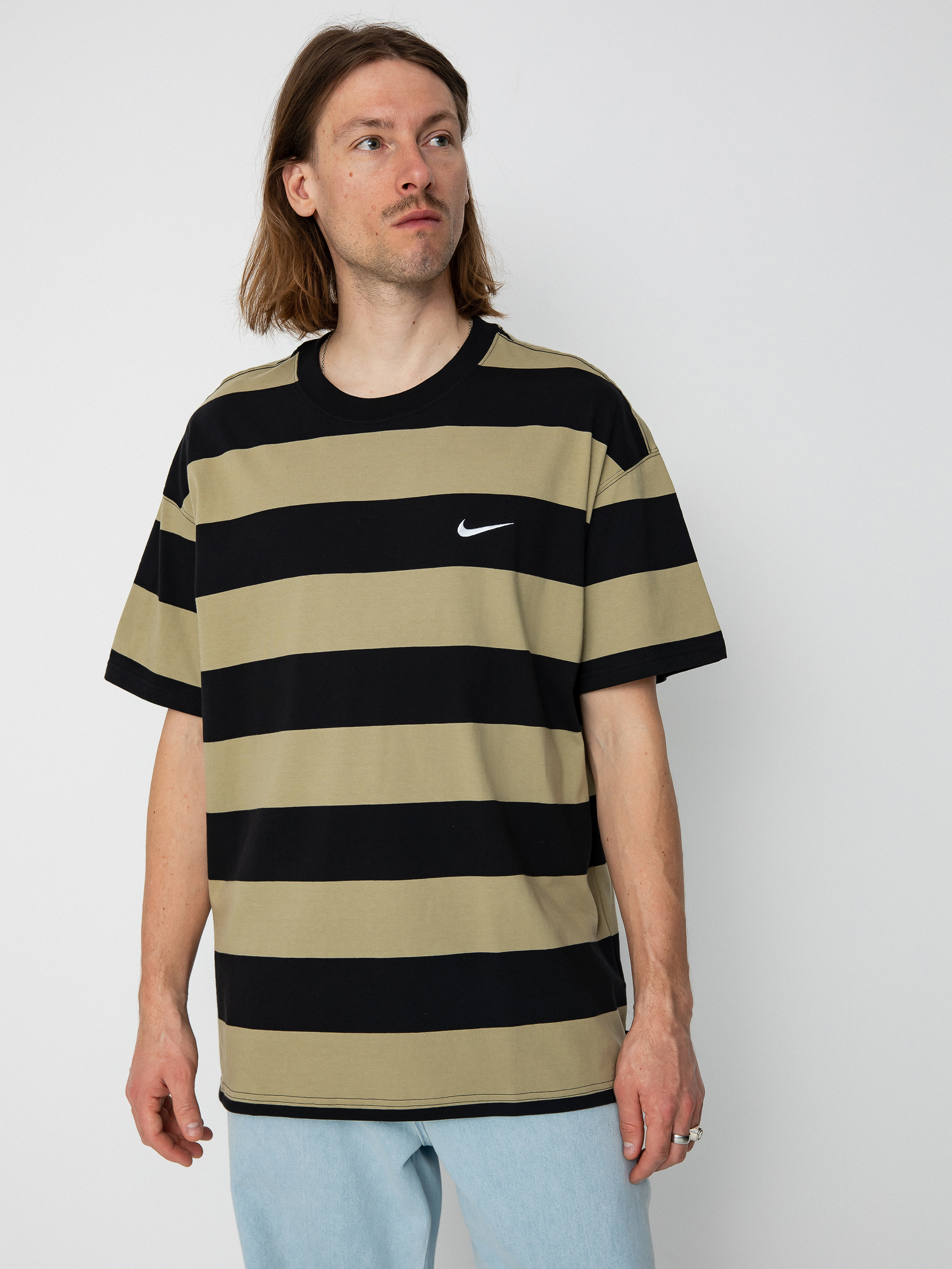 T-shirt Nike SB Stripe (neutral olive/black/white)
