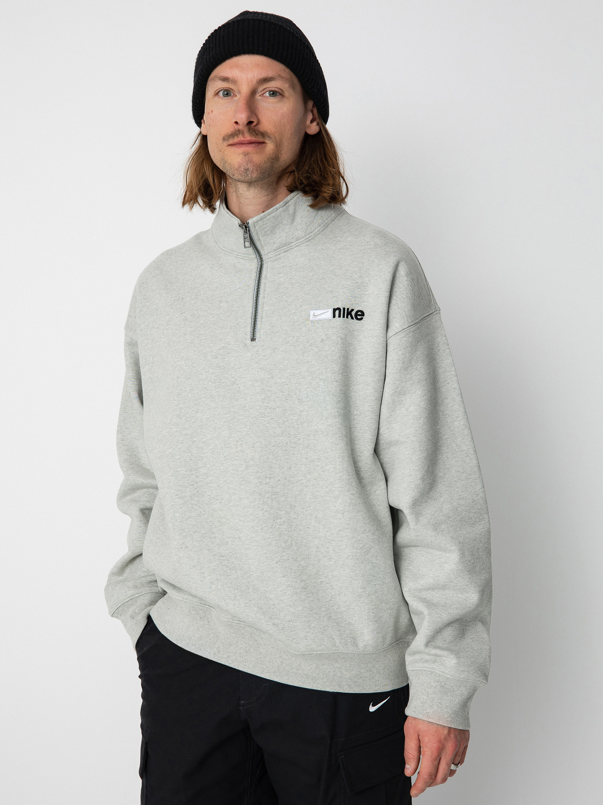 Bluza Nike SB Half Zip Y2K Logo (grey heather)