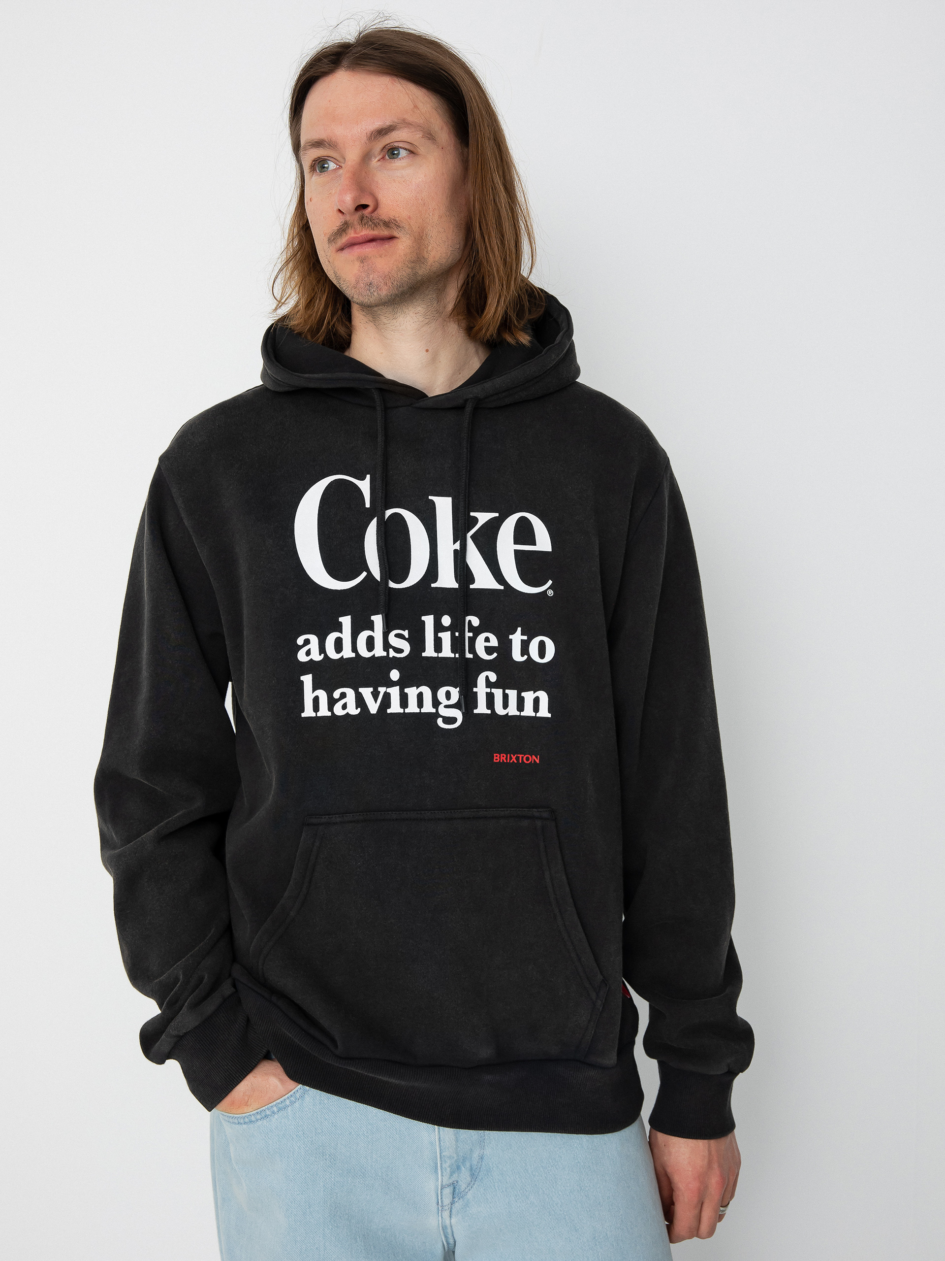 Bluza z kapturem Brixton Coca-Cola Having Fun HD (black)