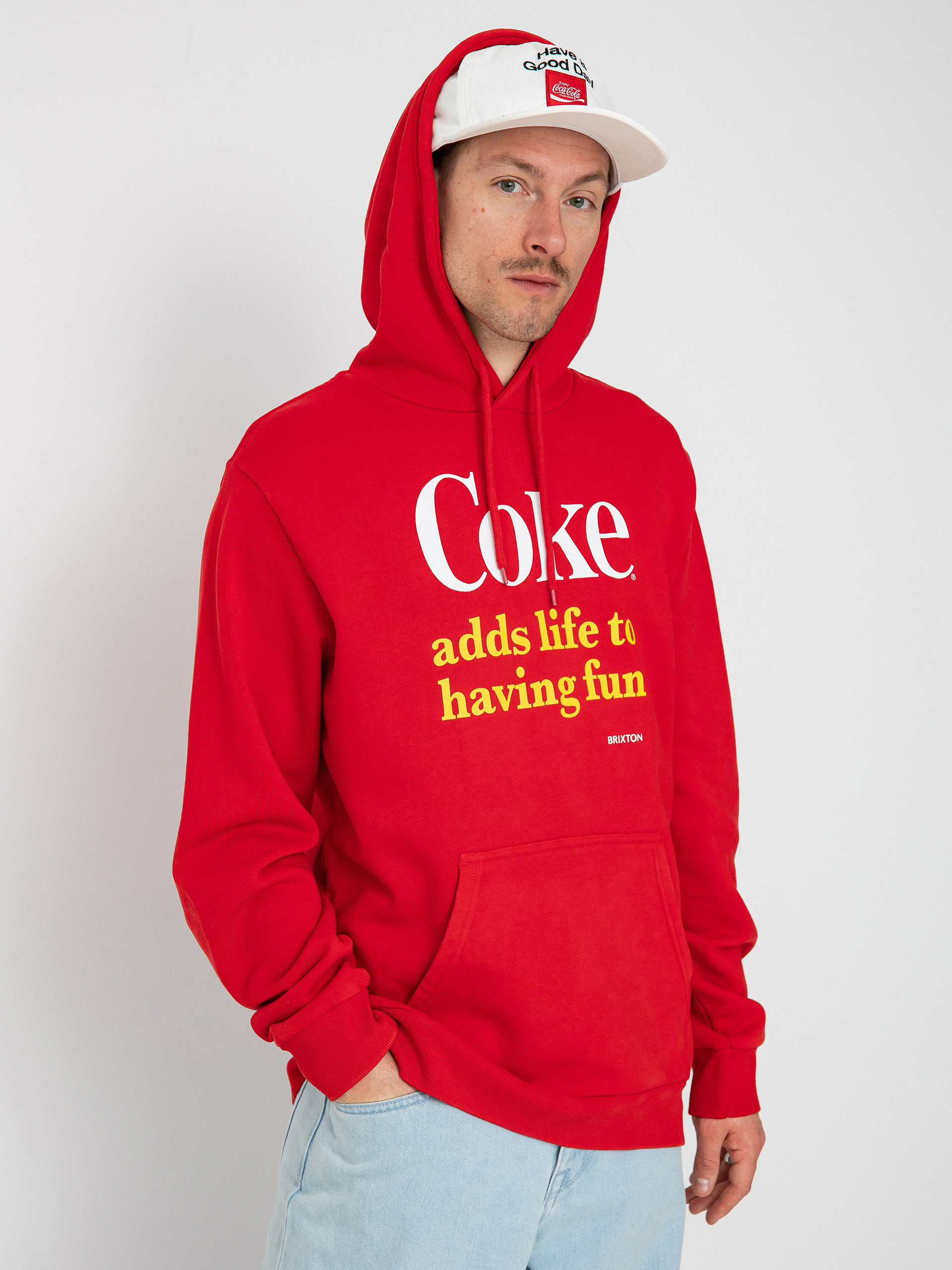Bluza z kapturem Brixton Coca-Cola Having Fun HD (cokered)