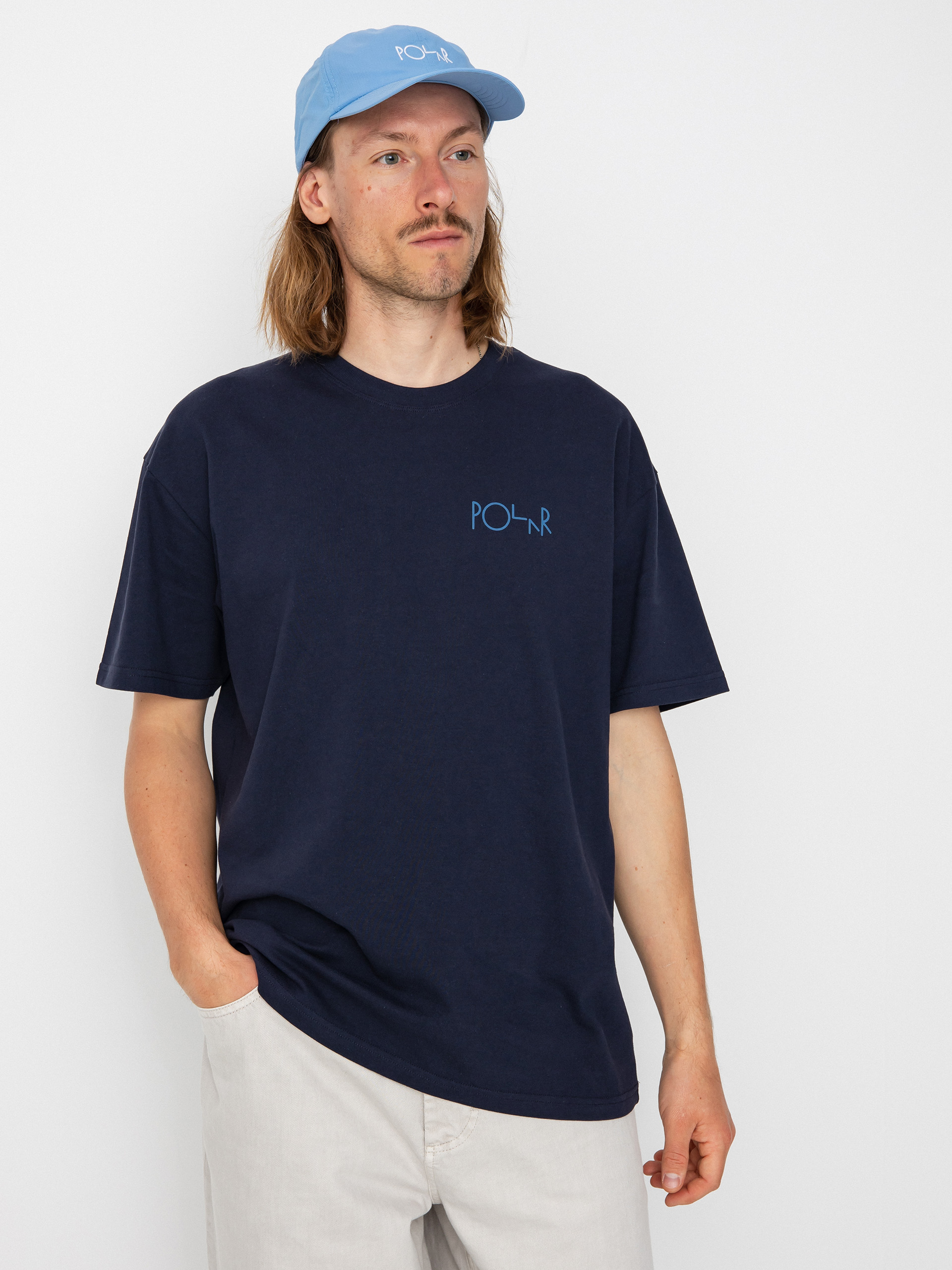 T-shirt Polar Skate Stroke Logo (navy/blue)