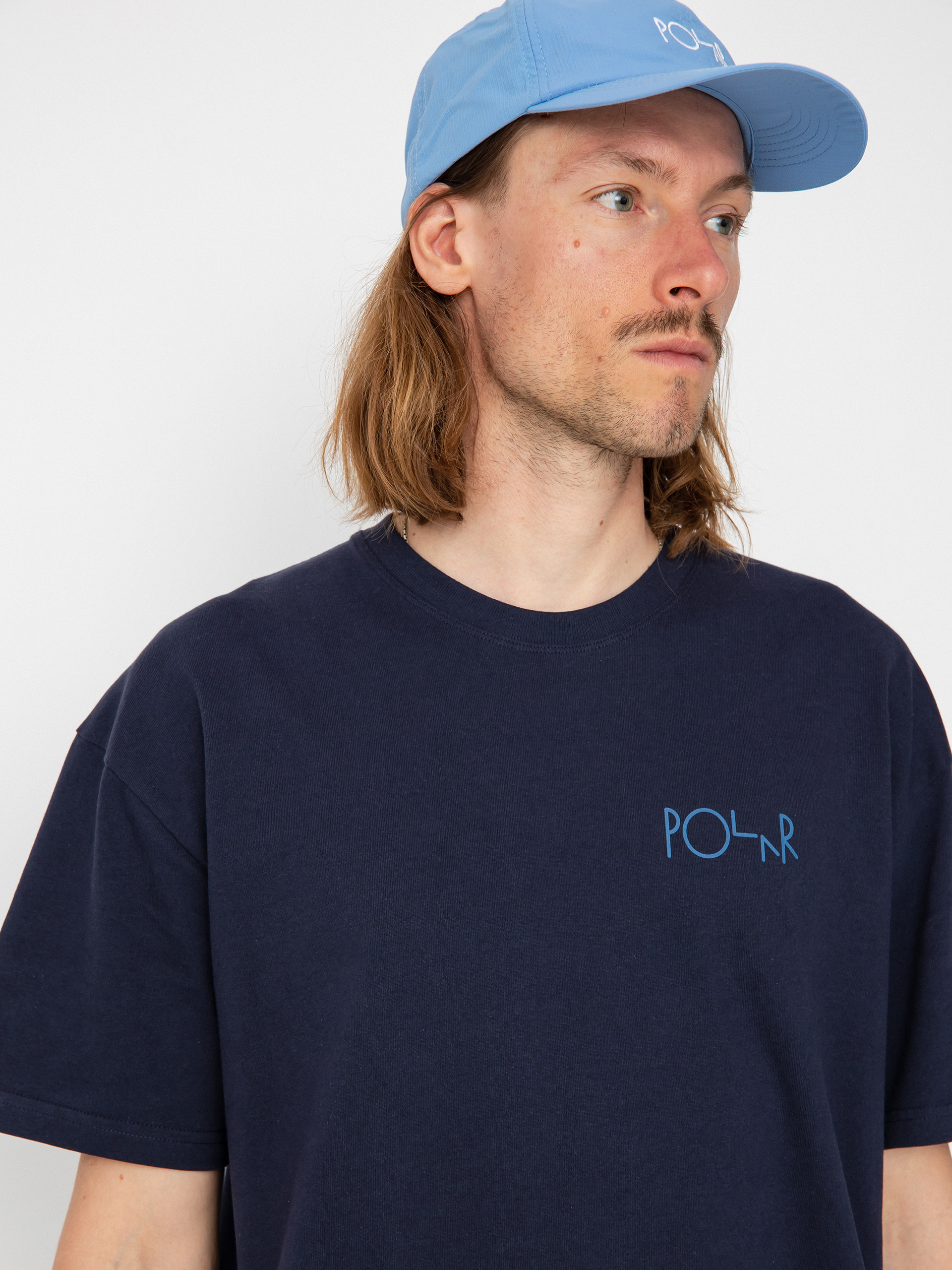 T-shirt Polar Skate Stroke Logo (navy/blue)