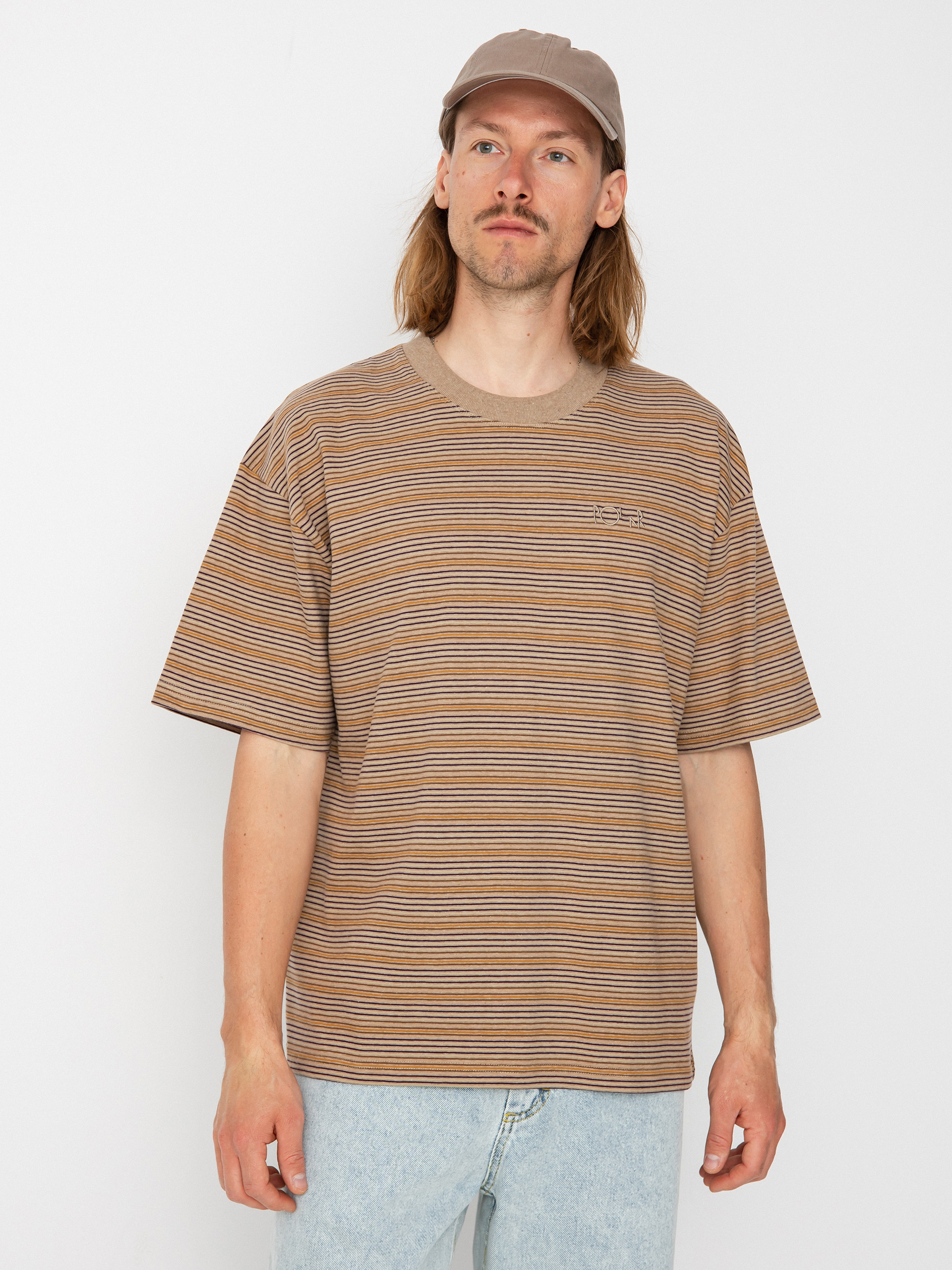 T-shirt Polar Skate Stripe Surf (camel)