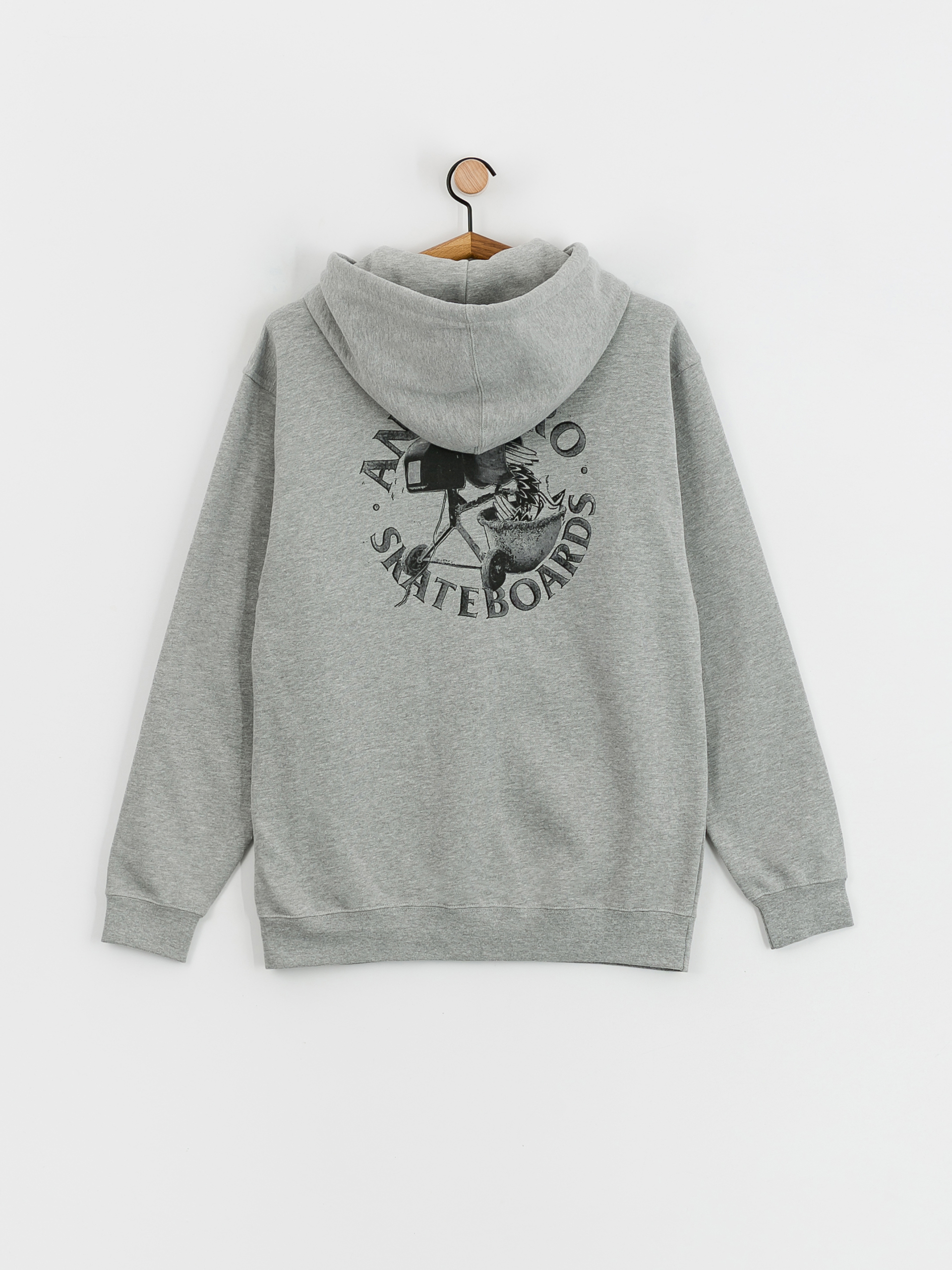 Bluza z kapturem Antihero Diy Eagle HD (heather grey w/black prints)