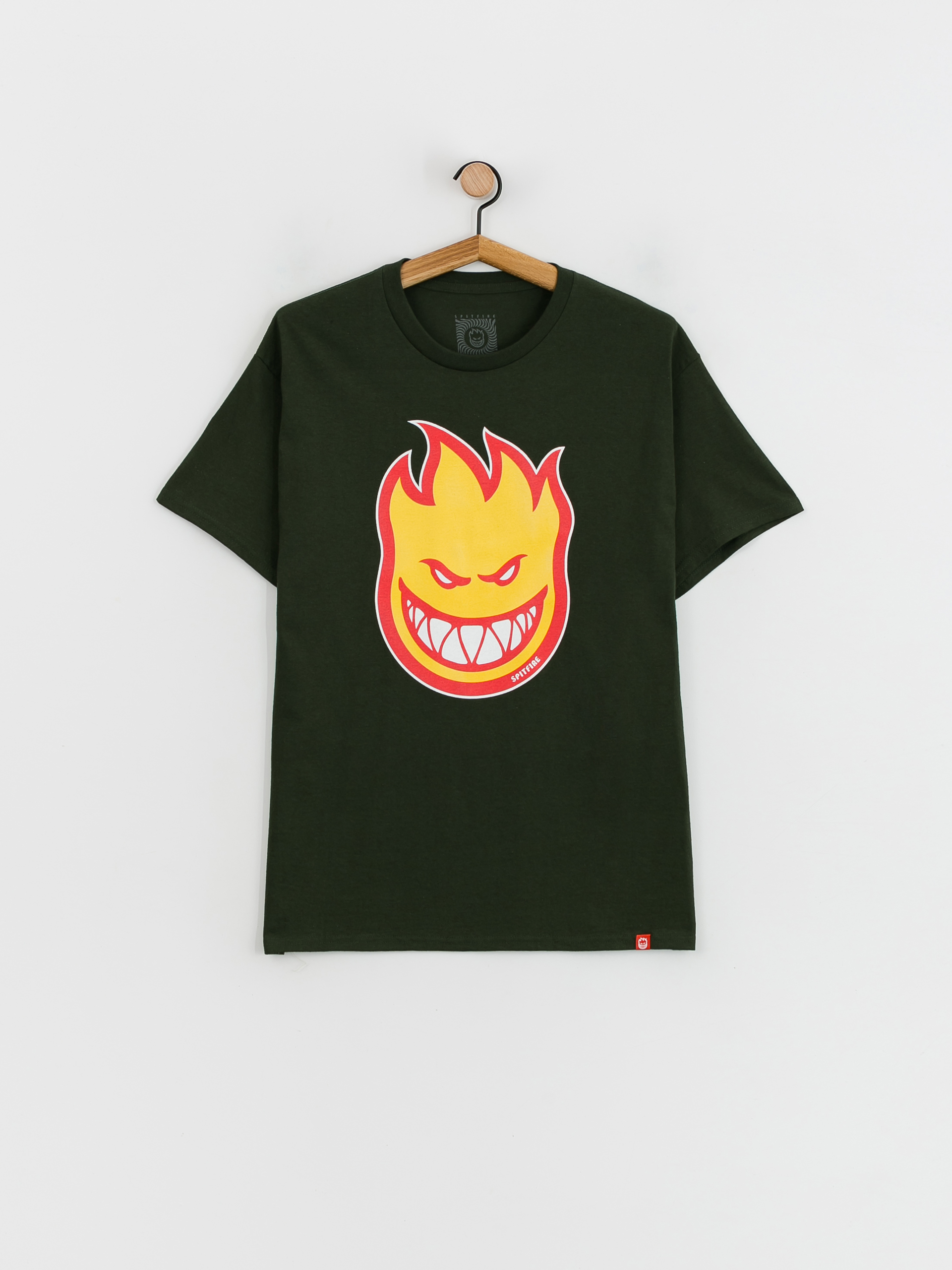 T-shirt Spitfire Bighead Fill (forest green w/gold & red print)