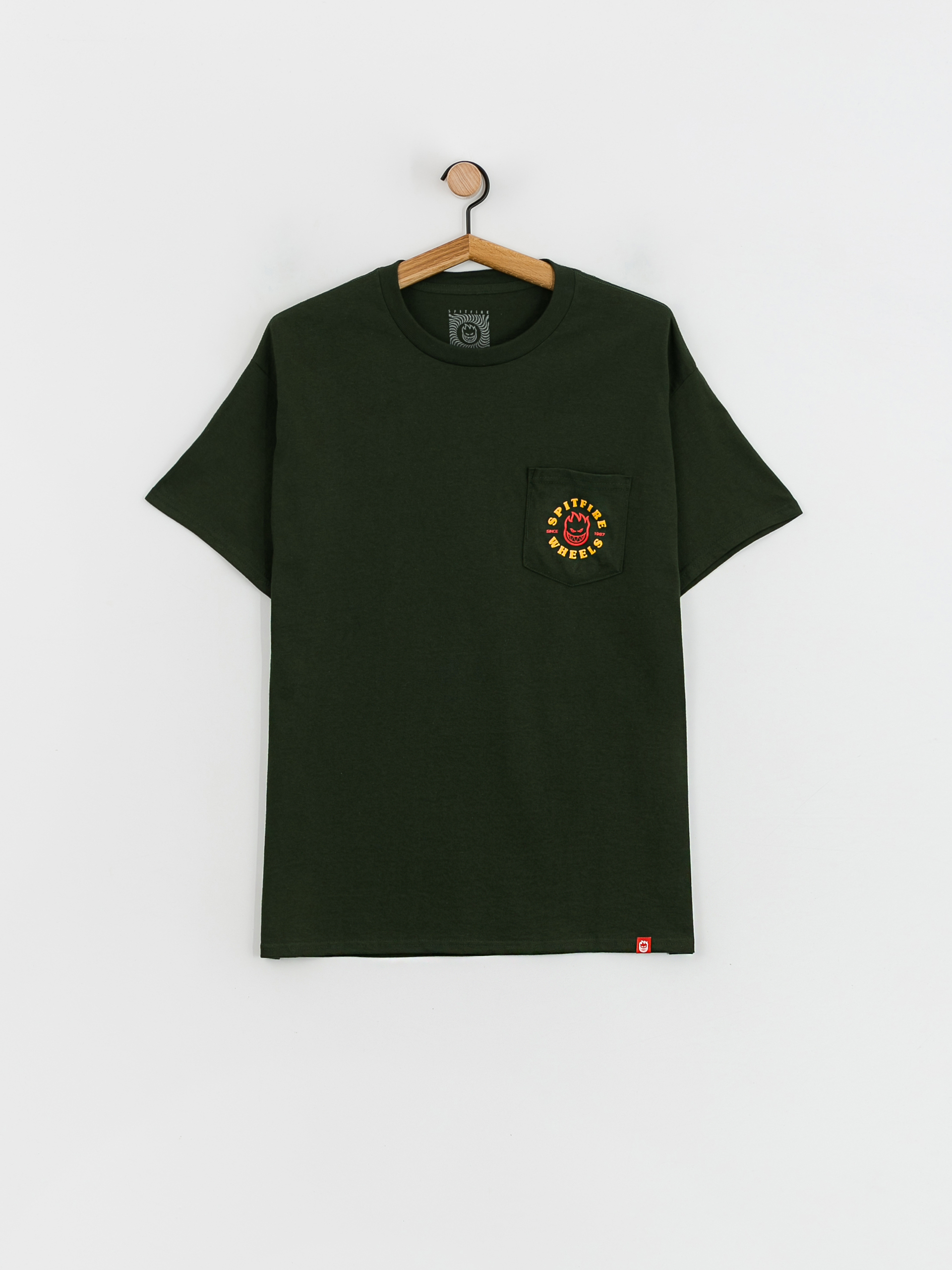 T-shirt Spitfire Bighead Classic (forrest green w/gold & red prints)