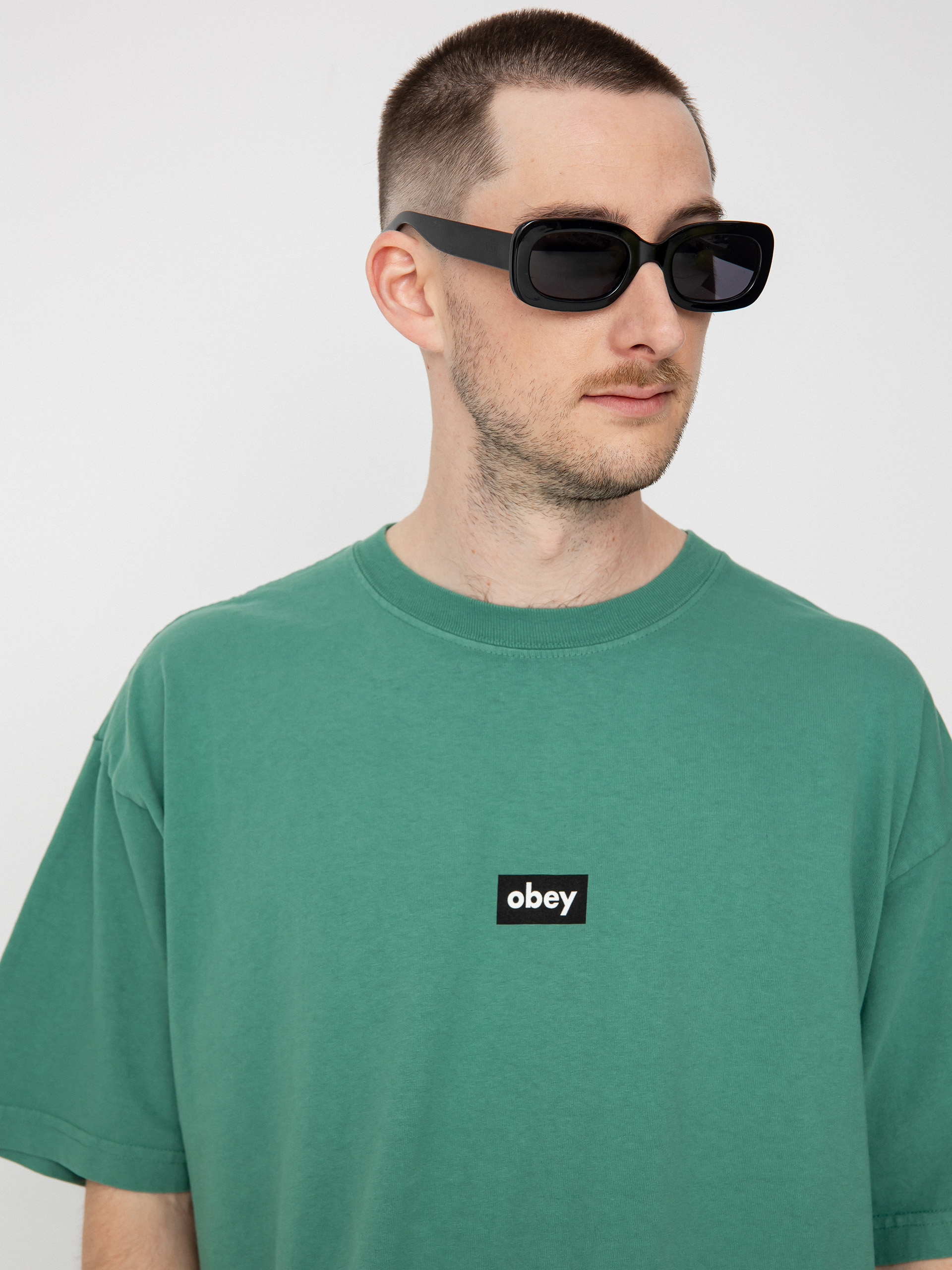 T-shirt OBEY Black Bar (palm leaf)