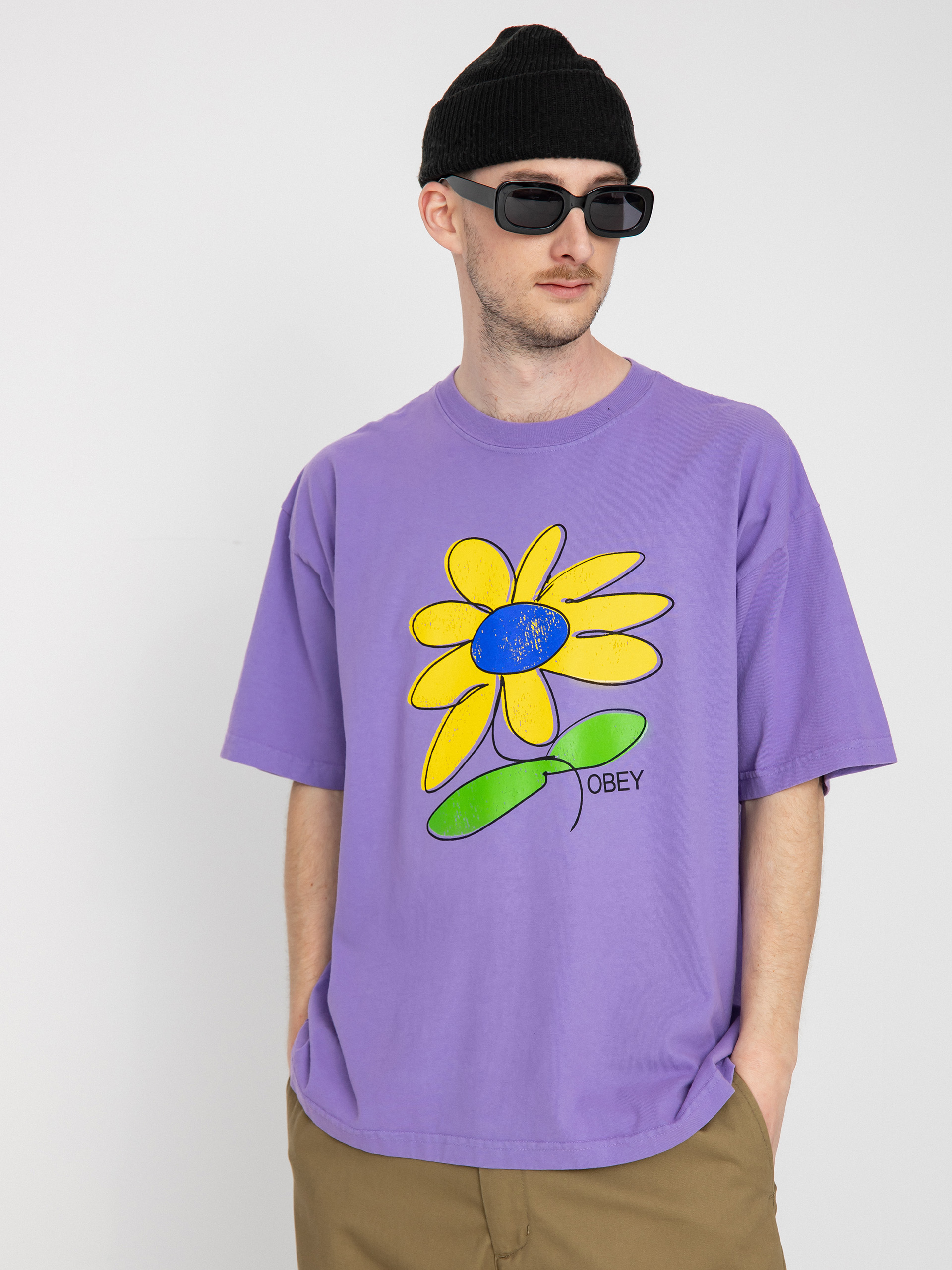 T-shirt OBEY Sun Flower (purple flower)