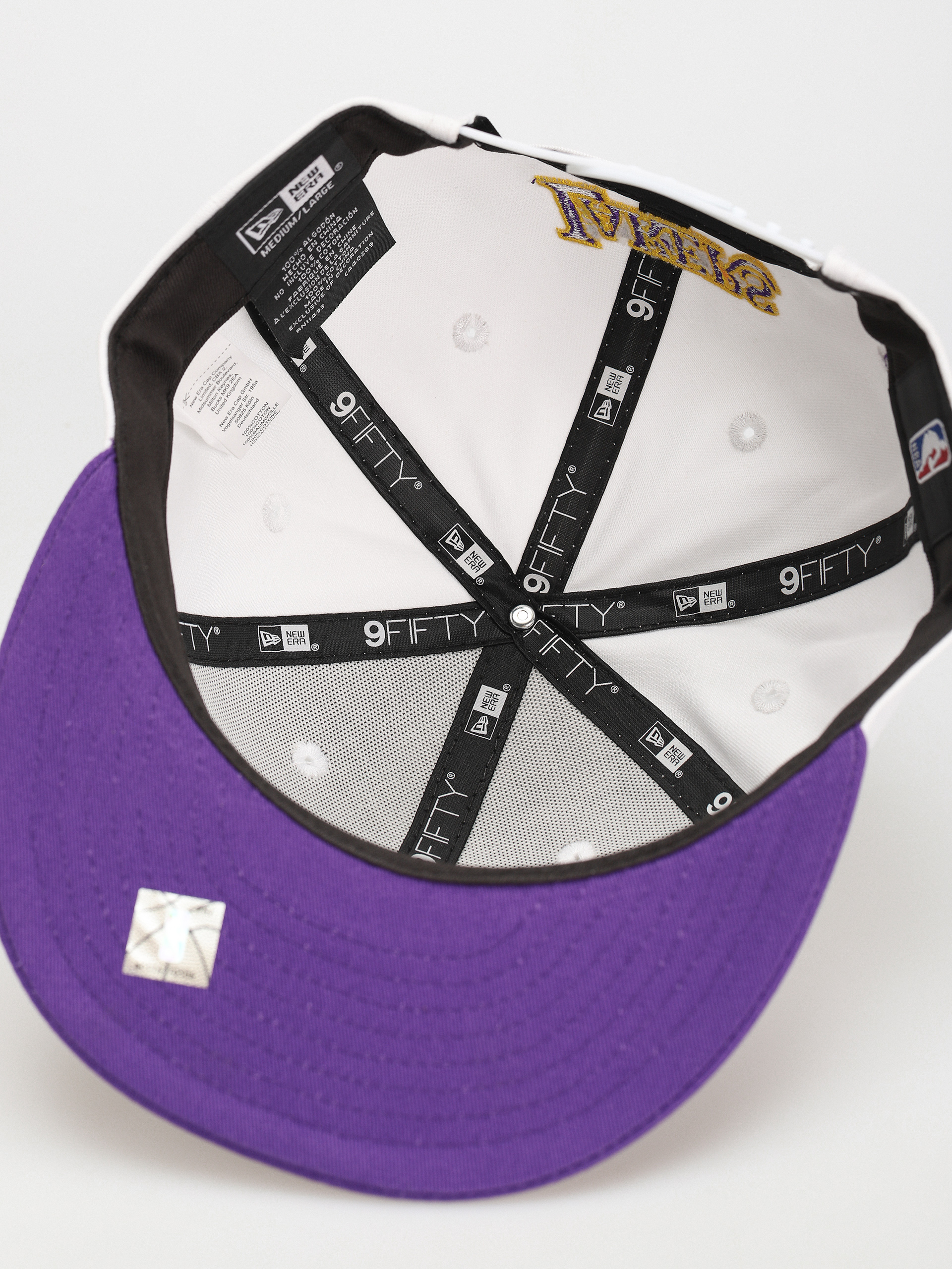 Czapka z daszkiem New Era White Crown Team 9Fifty Los Angeles Lakers (white/purple)