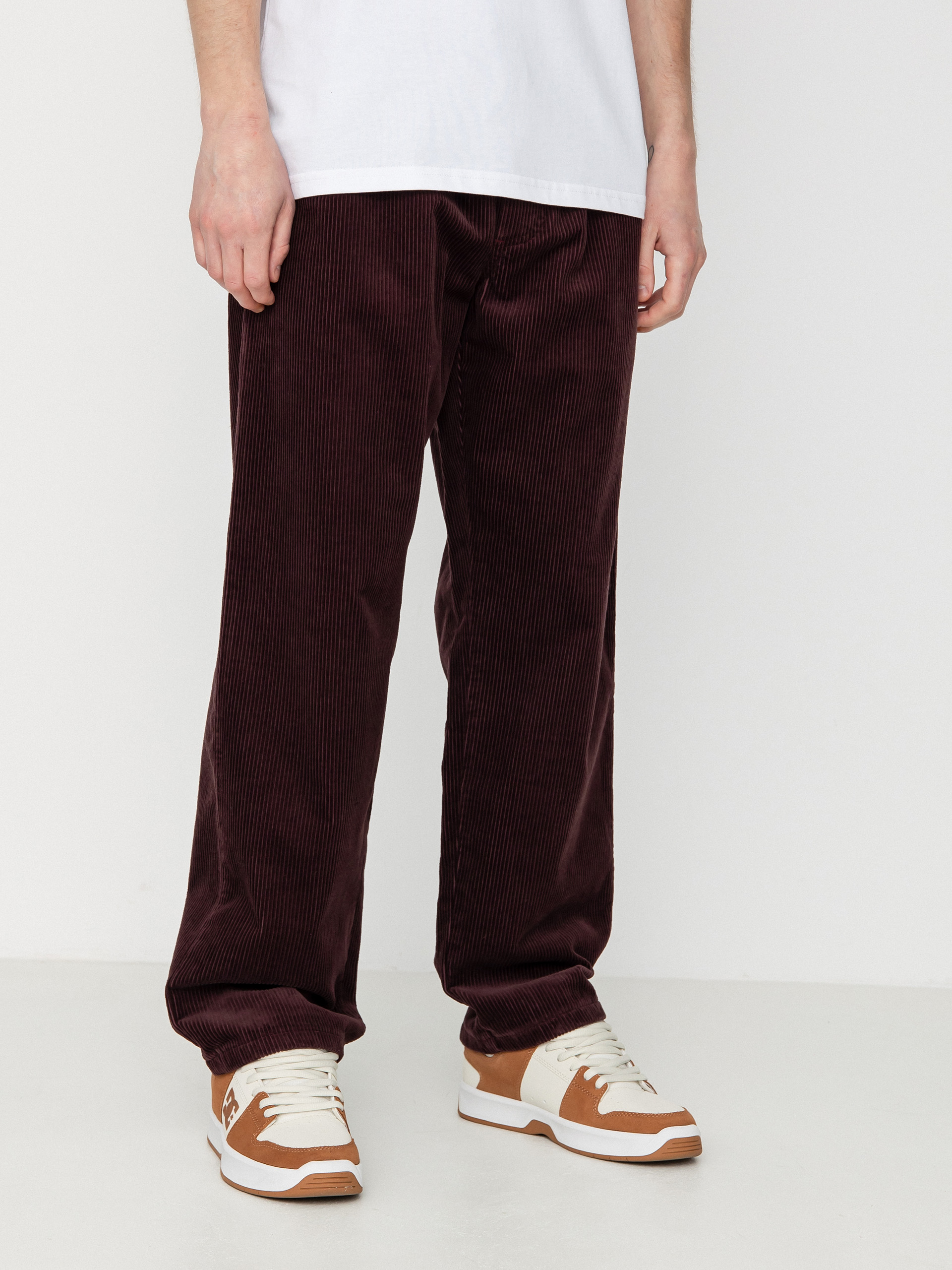 Spodnie Malita Cord Log Elastic (plum)