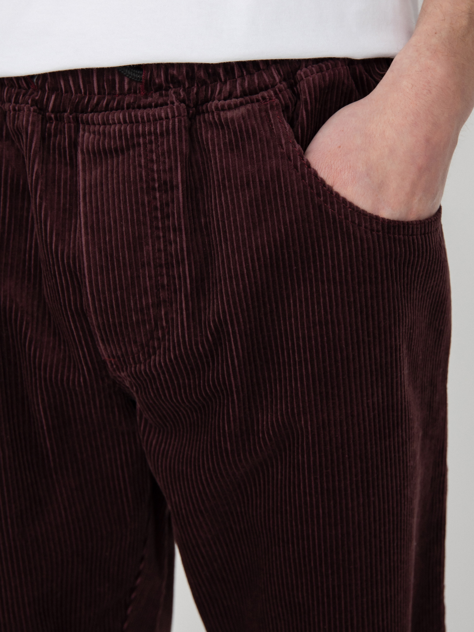 Spodnie Malita Cord Log Elastic (plum)