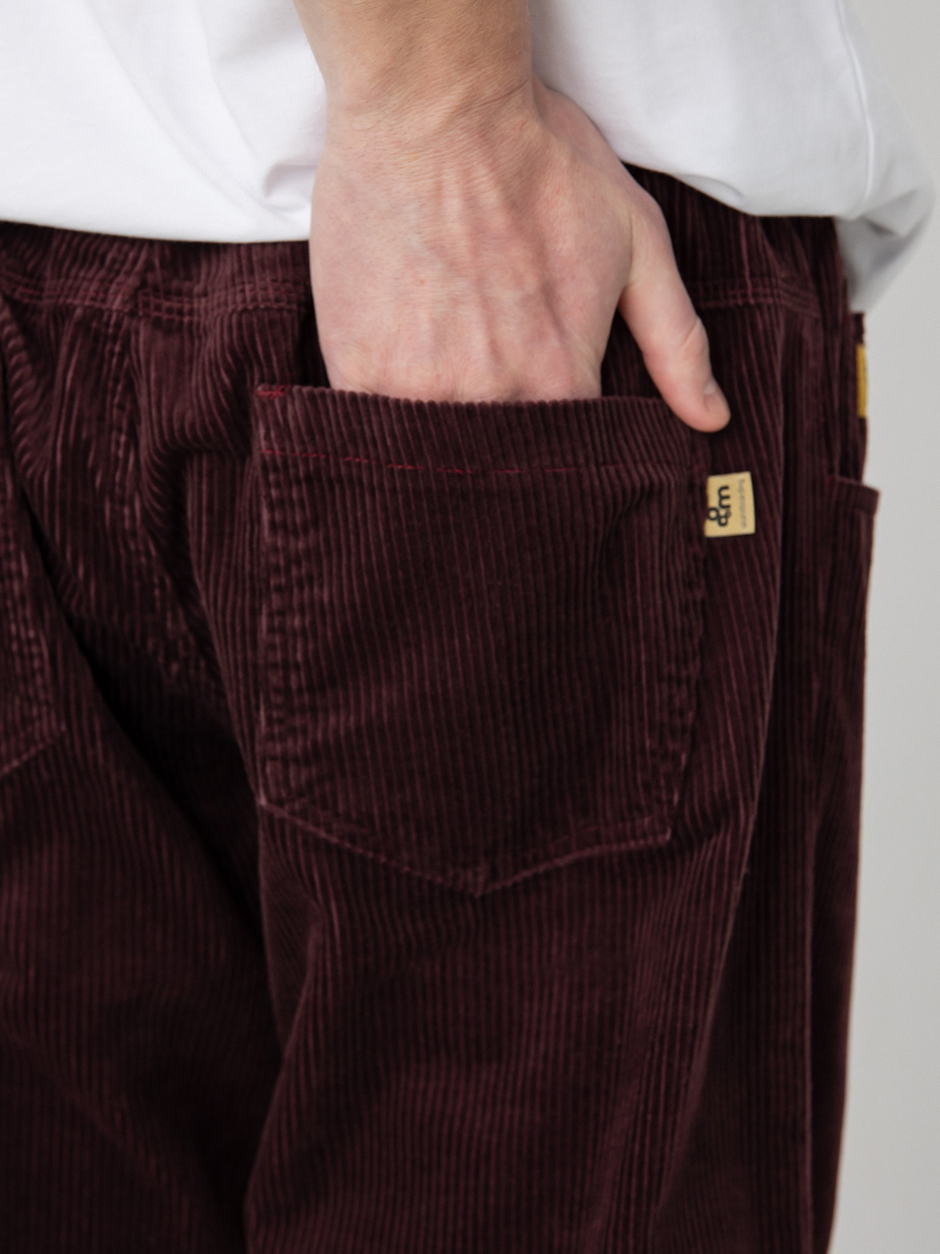 Spodnie Malita Cord Log Elastic (plum)