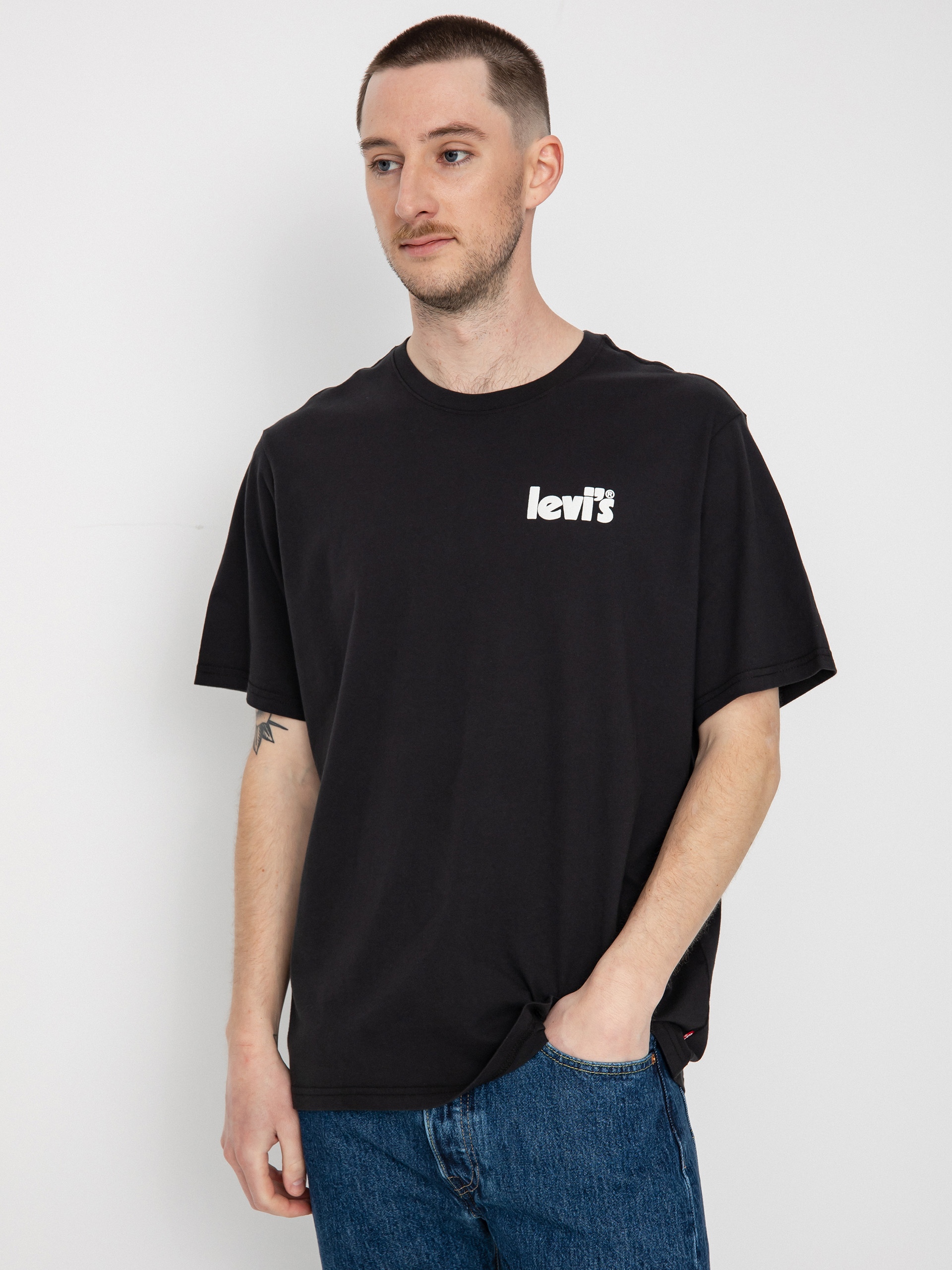 T-shirt Levi's® Relaxed Fit Poster (caviar graphic)