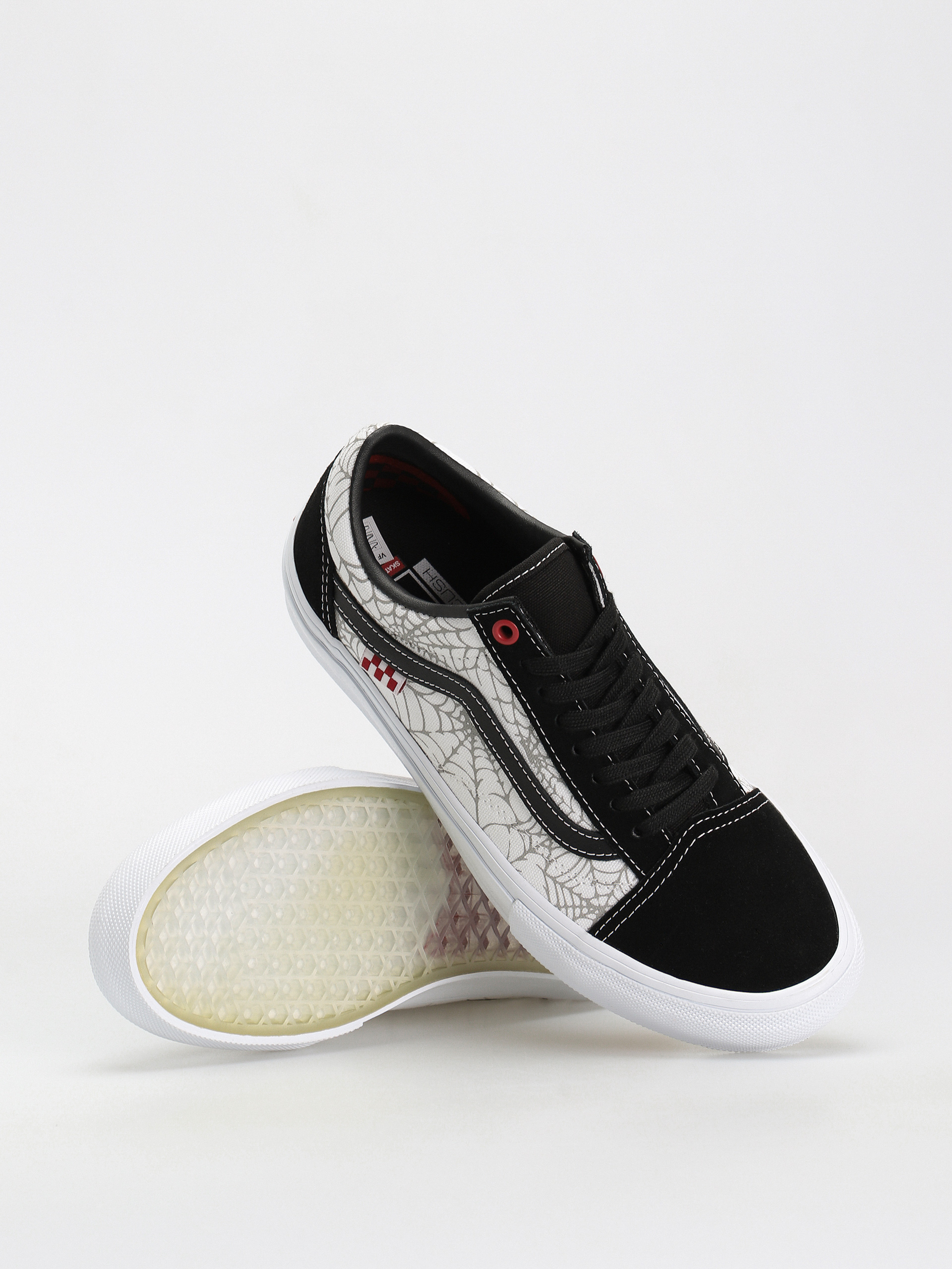 Buty Vans Skate Old Skool (black widow spider black/white/red)