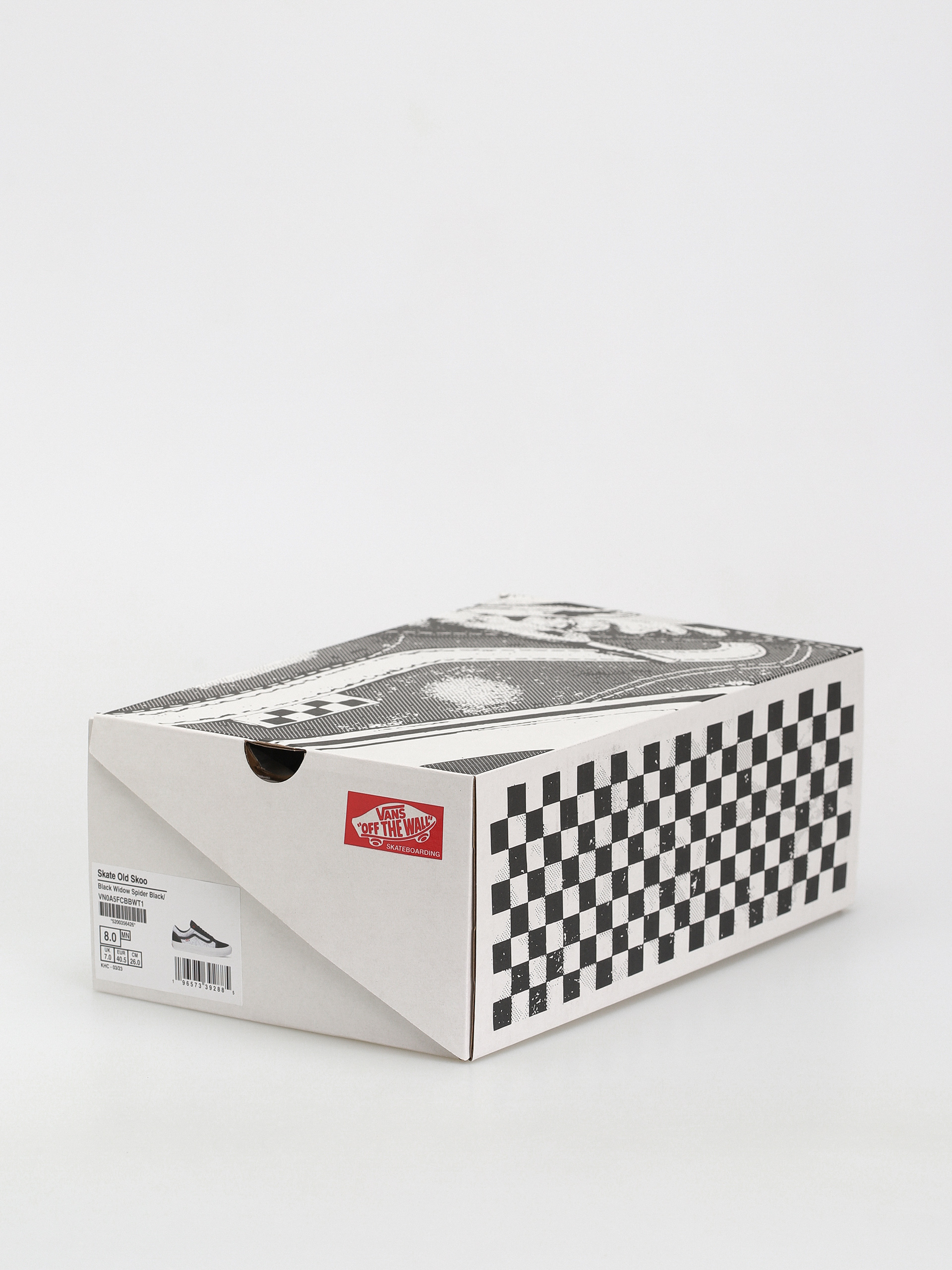 Buty Vans Skate Old Skool (black widow spider black/white/red)