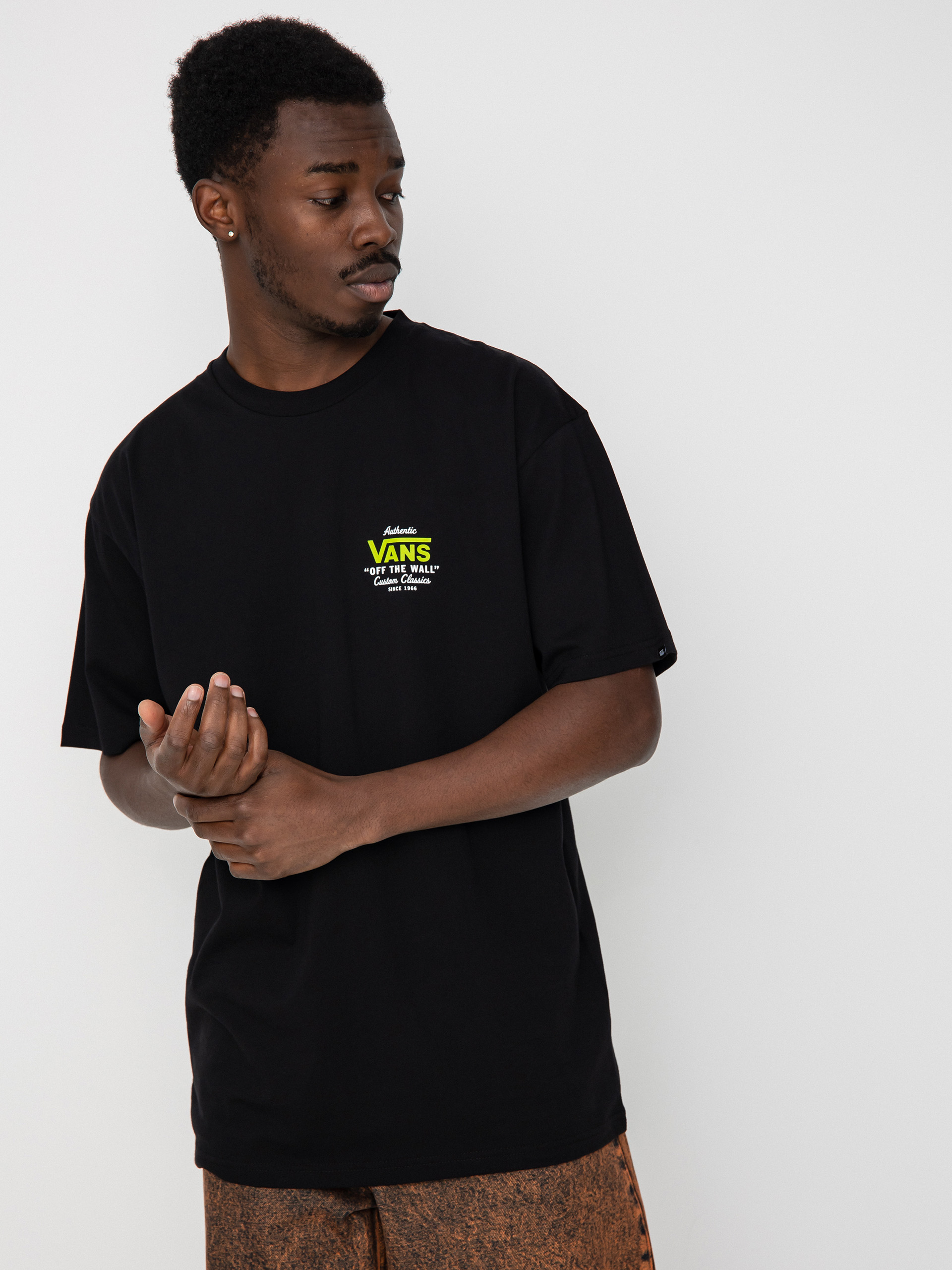 T-shirt Vans Holder St Classic (black/lime green)