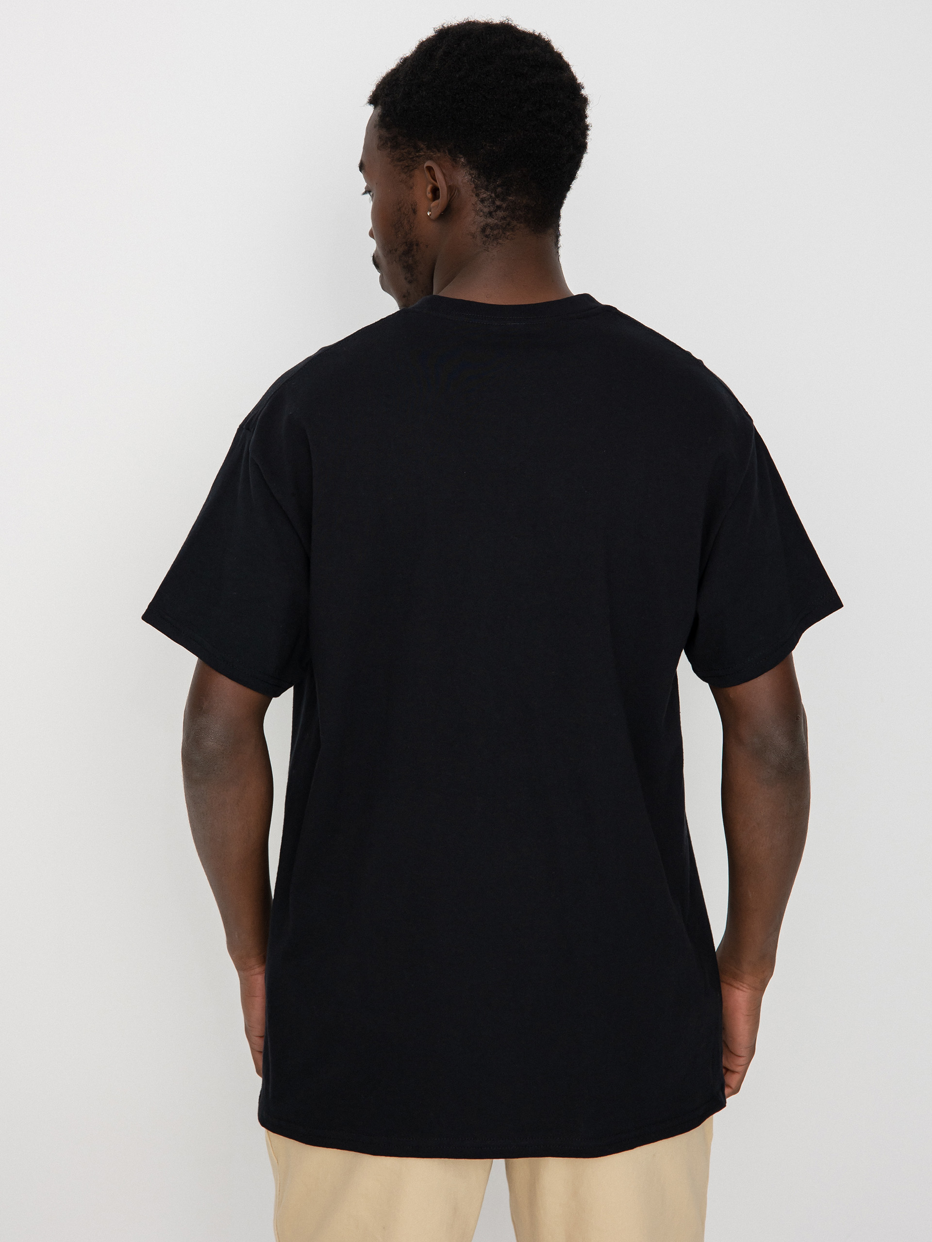 T-shirt Real Oval (black w/grey & black print)